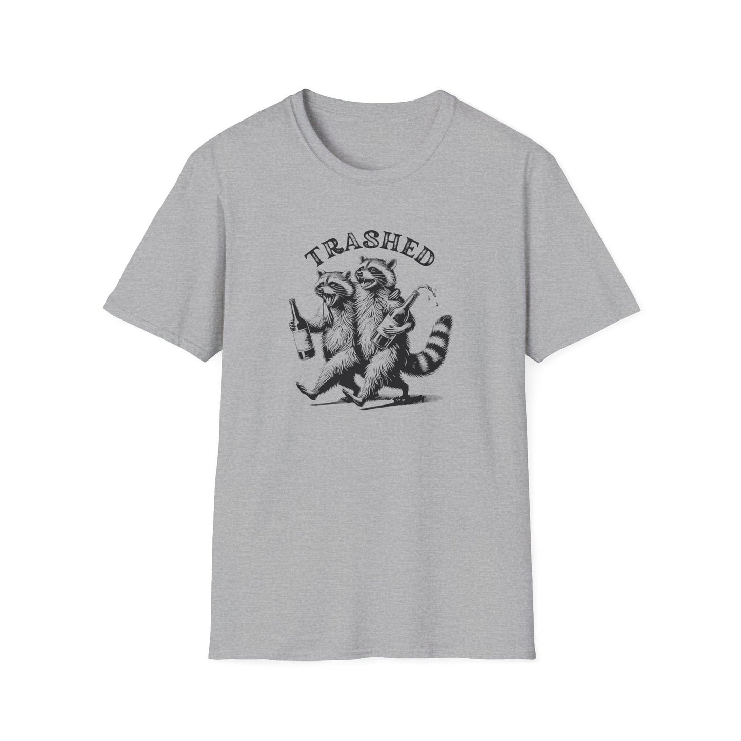 Trashed Raccoon T-Shirt, Funny Raccoon Shirt, Trash Panda Tee, Drunk Raccoon Shirt, Animal Humor Tee, Funny Animal Graphic Shirt