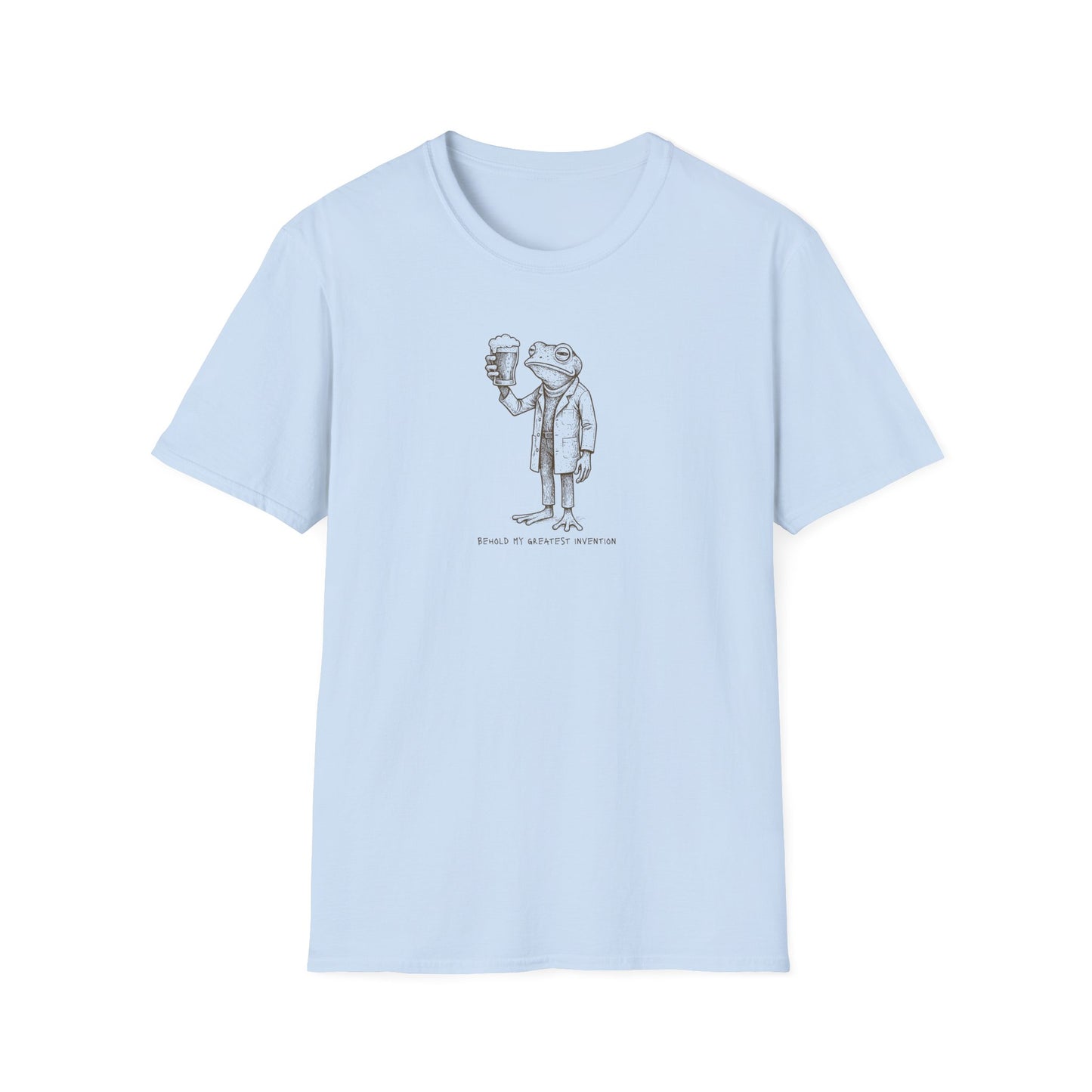 Beer Science Frog T-Shirt, Frog Drinking Beer Tee, Science Frog Shirt, Frog Graphic T-Shirt, Nerdy Beer Shirt, Amphibian Meme Tee, Frog Lover Gift
