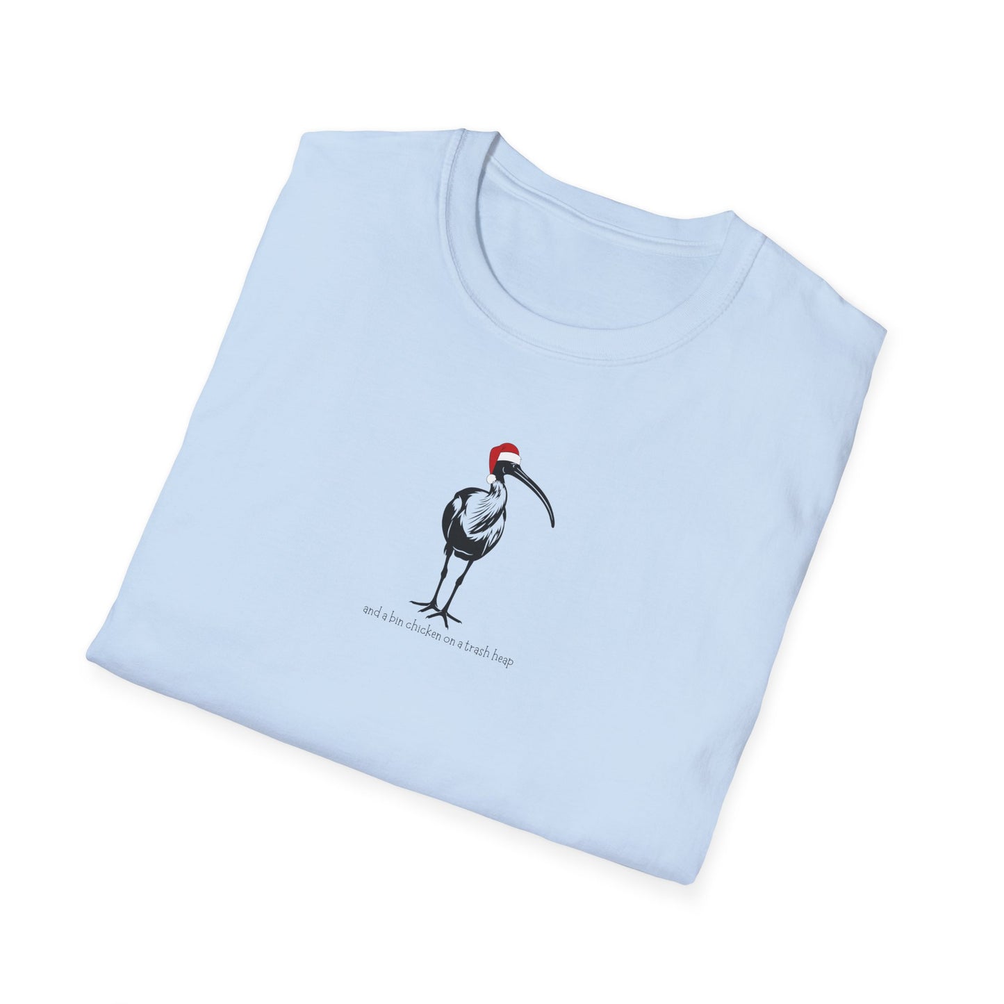 White Ibis Christmas T-Shirt, Bin Chicken Christmas Shirt, Australian Christmas Tee, Aussie Bird Shirt, Funny Holiday T-Shirt, Ibis Santa Hat Tee, Australian Wildlife Christmas Gift