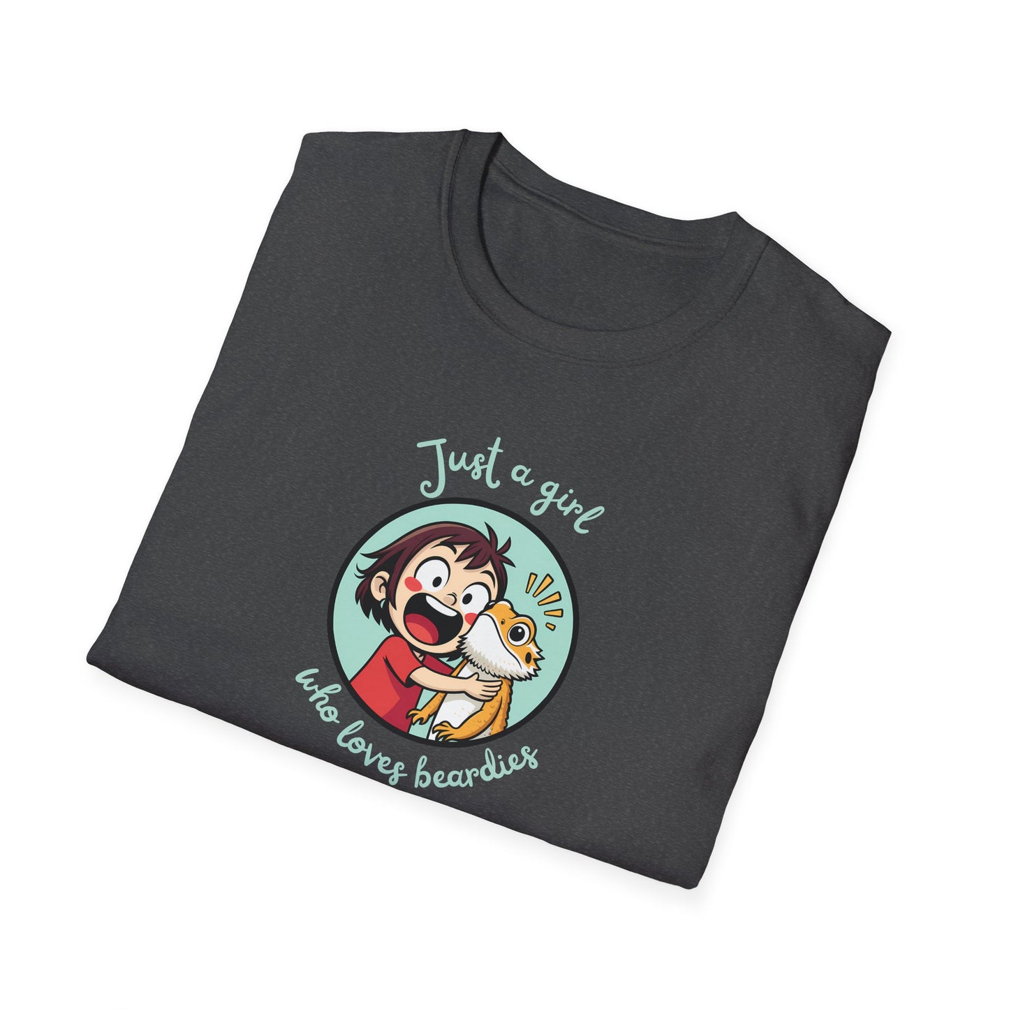 Just A Girl Who Loves Beardies T-Shirt, Bearded Dragon Shirt, Reptile Lover Tee, Beardie Mom Shirt, Cute Lizard T-Shirt, Reptile Keeper Gift, Australian Lizard Tee