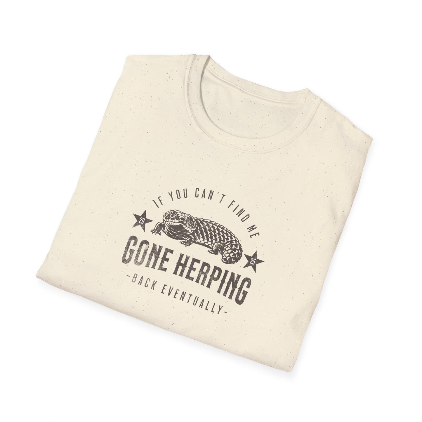 Shingleback Gone Herping T-Shirt, Reptile Lover Shirt, Field Herping Tee, Blue Tongue Lizard Gift, Herper Wildlife Graphic Tee