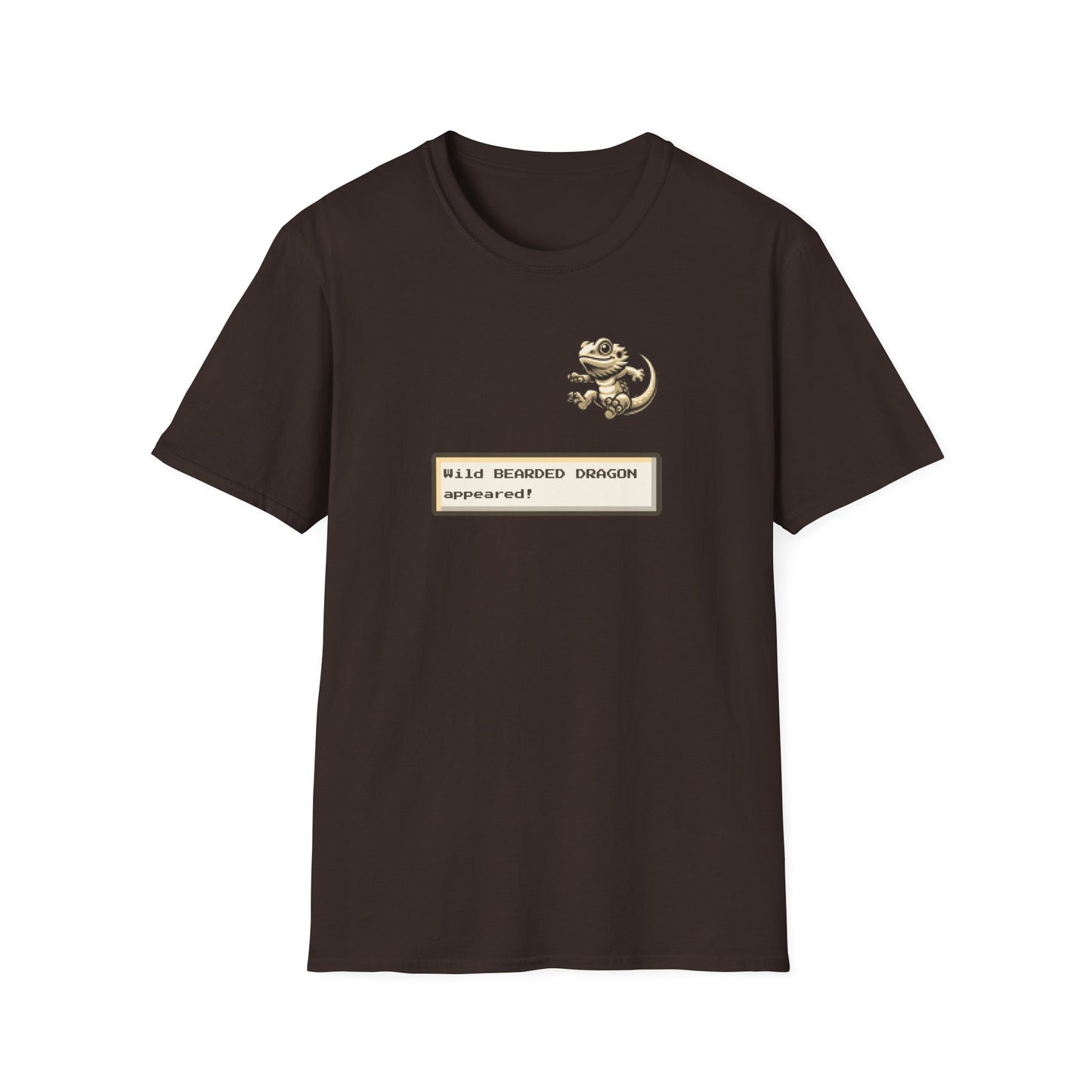Bearded Dragon Gaming T-Shirt, Wild Bearded Dragon Appeared Tee, Retro RPG Lizard Shirt, Gamer Reptile Tee, Beardie Lover Gift