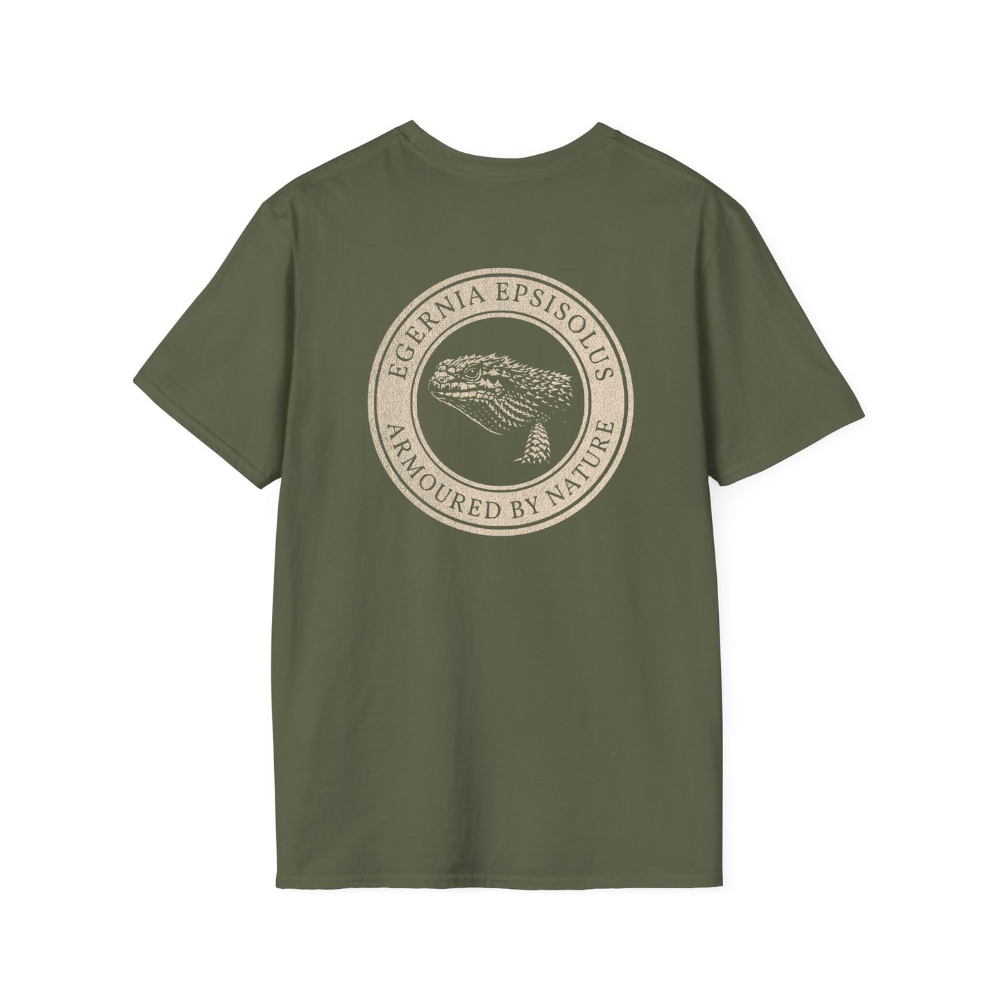 Egernia Lizard T-Shirt, Armoured By Nature Tee, Australian Reptile Shirt, Spiny Tailed Lizard Tee, Herpetology T-Shirt, Aussie Reptile Graphic Tee, Double Sided Shirt
