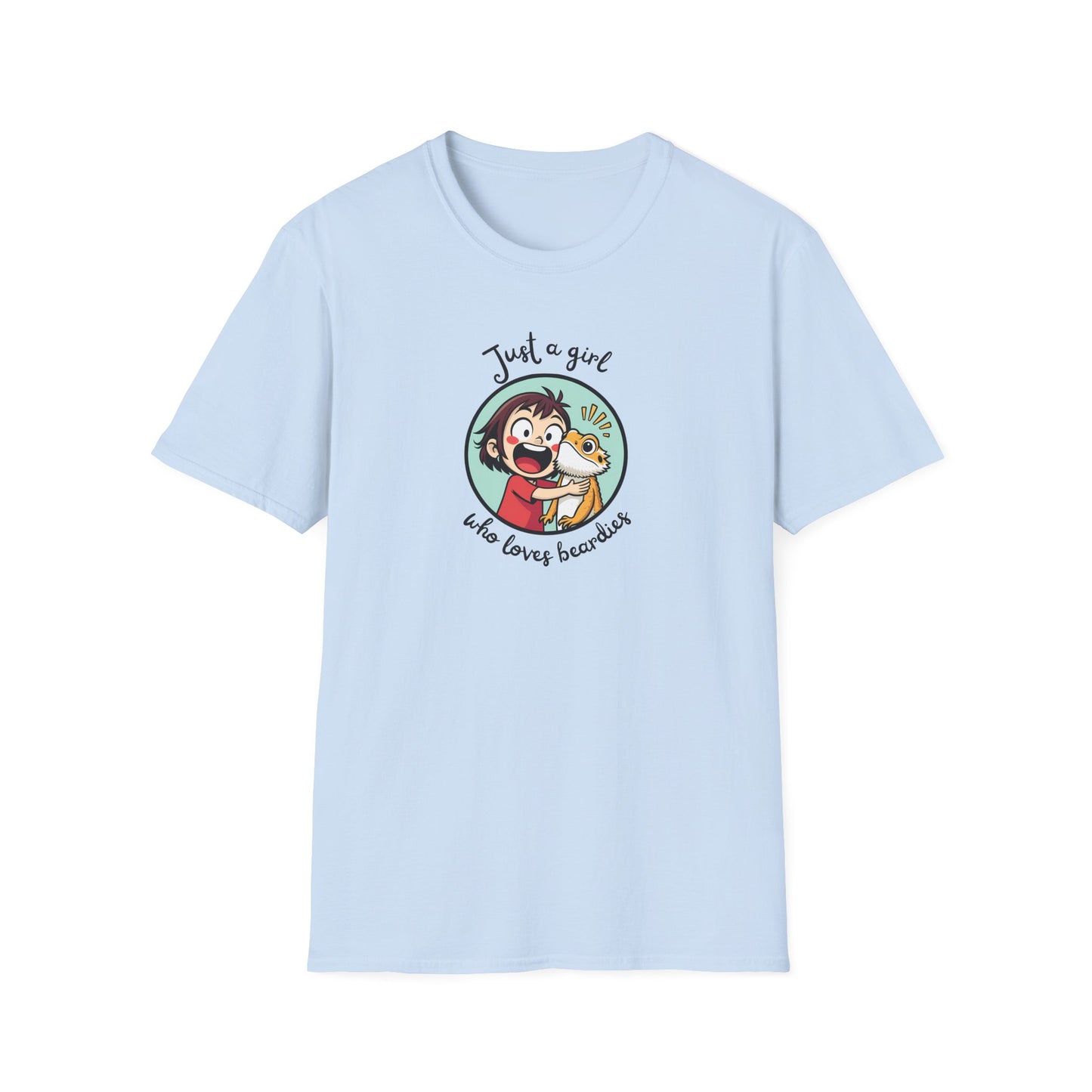 Just A Girl Who Loves Beardies T-Shirt, Bearded Dragon Shirt, Reptile Lover Tee, Beardie Mom Shirt, Cute Lizard T-Shirt, Reptile Keeper Gift, Australian Lizard Tee