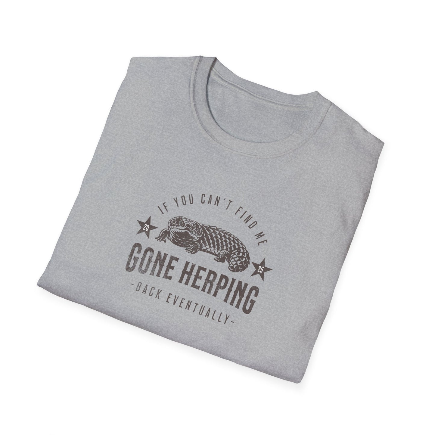 Shingleback Gone Herping T-Shirt, Reptile Lover Shirt, Field Herping Tee, Blue Tongue Lizard Gift, Herper Wildlife Graphic Tee