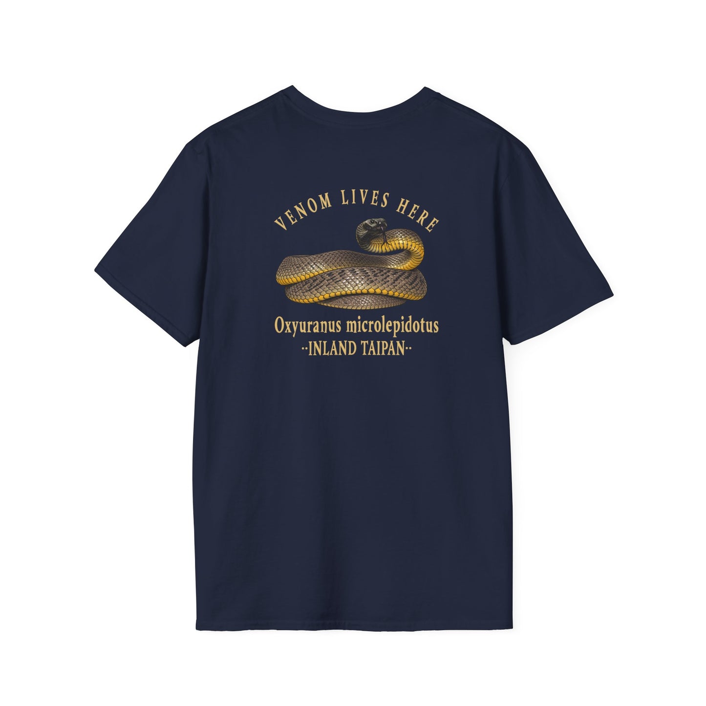 Inland Taipan T-Shirt, Venom Lives Here Shirt, Double Sided Snake Tee, Australian Reptile Shirt, Snake Lover Gift, Herping Graphic Tee