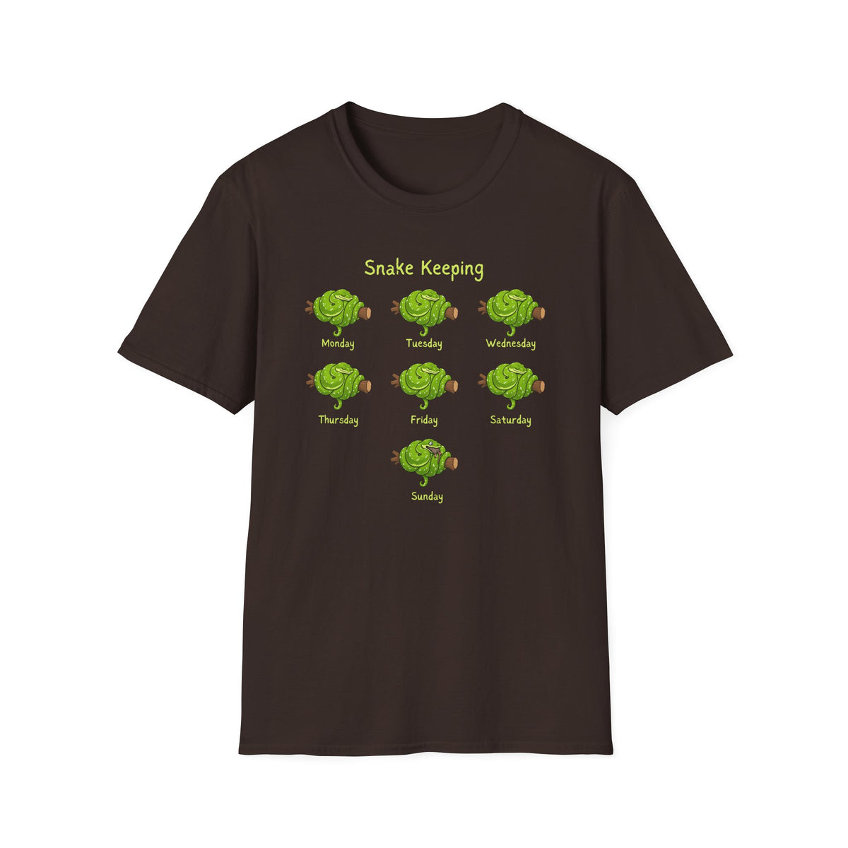 Snake Keeper T-Shirt, Green Tree Python Shirt, Reptile Lover Tee, Snake Owner Gift, Herpetology Shirt, Reptile Keeping Tee