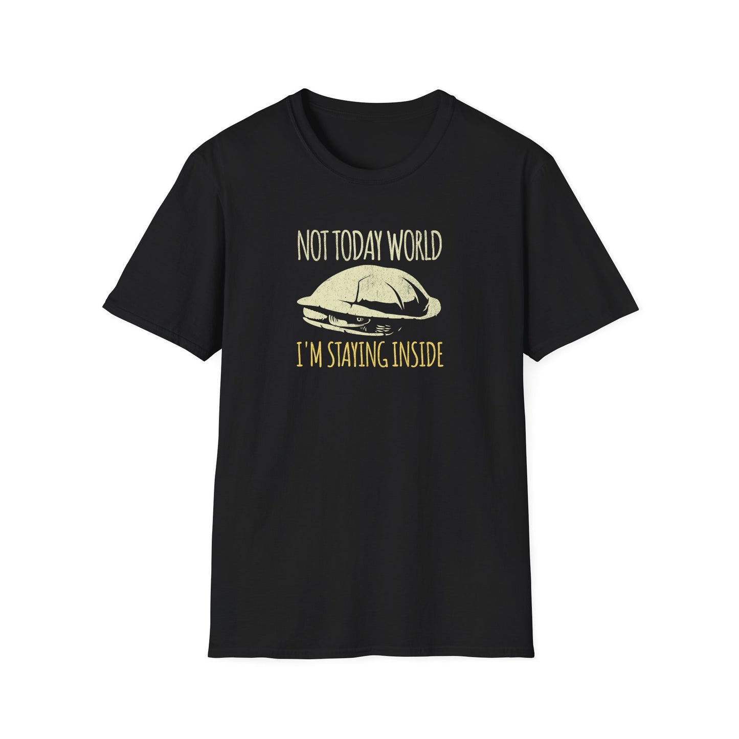 Funny Turtle T-Shirt, Not Today World I’m Staying Inside Shirt, Introvert Turtle Tee, Hermit Mood Shirt, Cute Turtle Lover Gift
