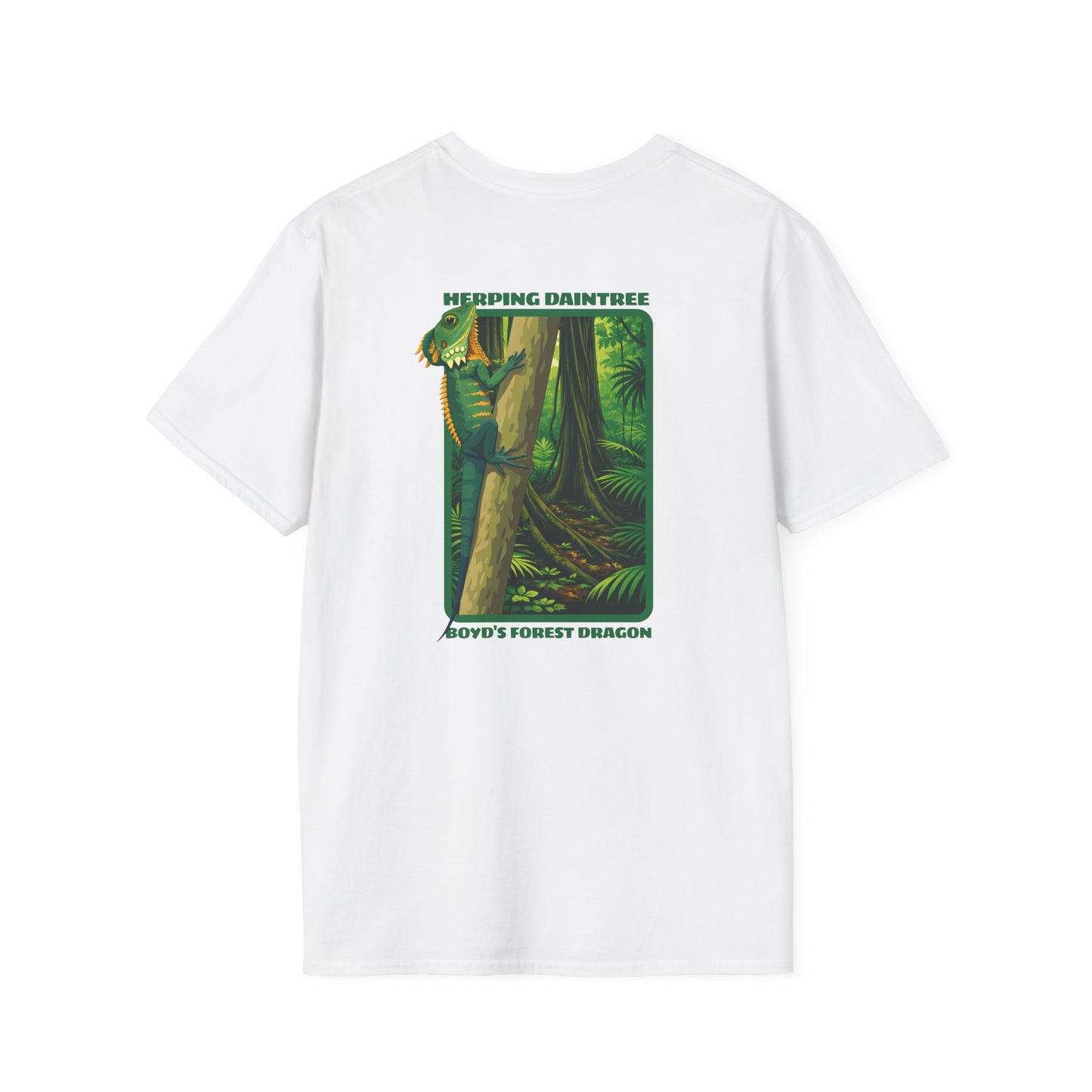 Boyd’s Forest Dragon T-Shirt, Herping Daintree Shirt, Australian Reptile Tee, Rainforest Wildlife Shirt, Lizard Lover Gift, Back Print Tee