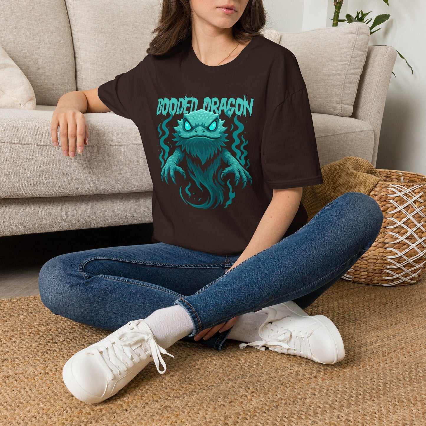 Booded Dragon T-Shirt, Ghost Bearded Dragon Shirt, Spooky Reptile Tee, Halloween Beardie Owner Gift, Lizard Lover Shirt