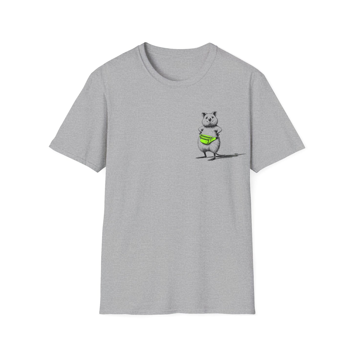 Quokka T-Shirt – Whimsical Quokka Wearing a Bum Bag Funny Australian Tee