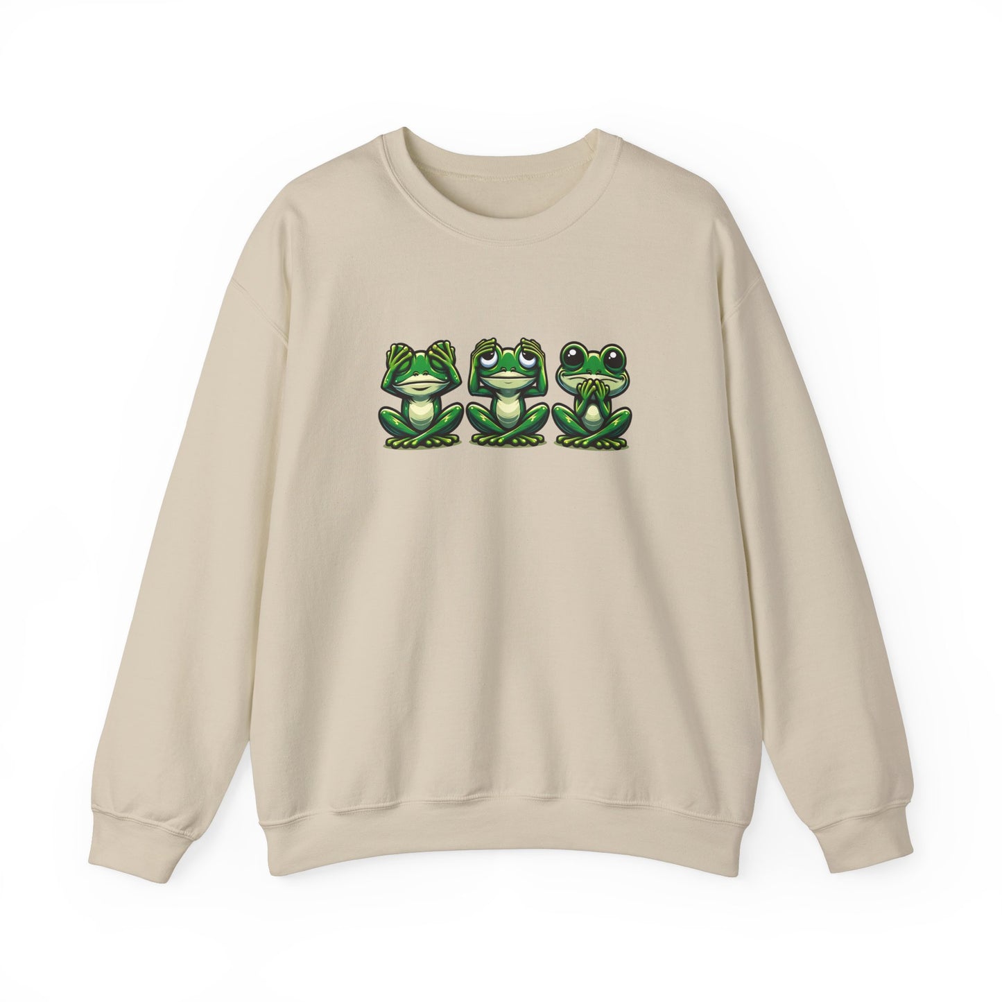 Frog Unisex Crewneck Sweatshirt | See No Evil, Hear No Evil, Speak No Evil
