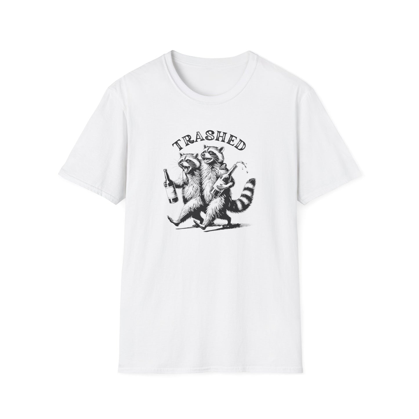Trashed Raccoon T-Shirt, Funny Raccoon Shirt, Trash Panda Tee, Drunk Raccoon Shirt, Animal Humor Tee, Funny Animal Graphic Shirt