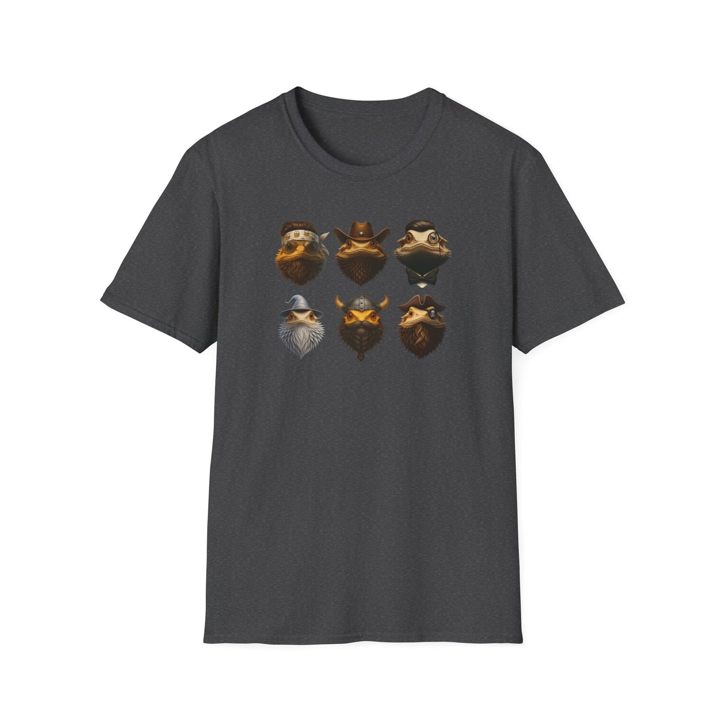 Bearded Dragon T-Shirt History’s Greatest Beards Funny Reptile Shirt, Viking Wizard Pirate Beard Tee, Aussie Lizard Gift