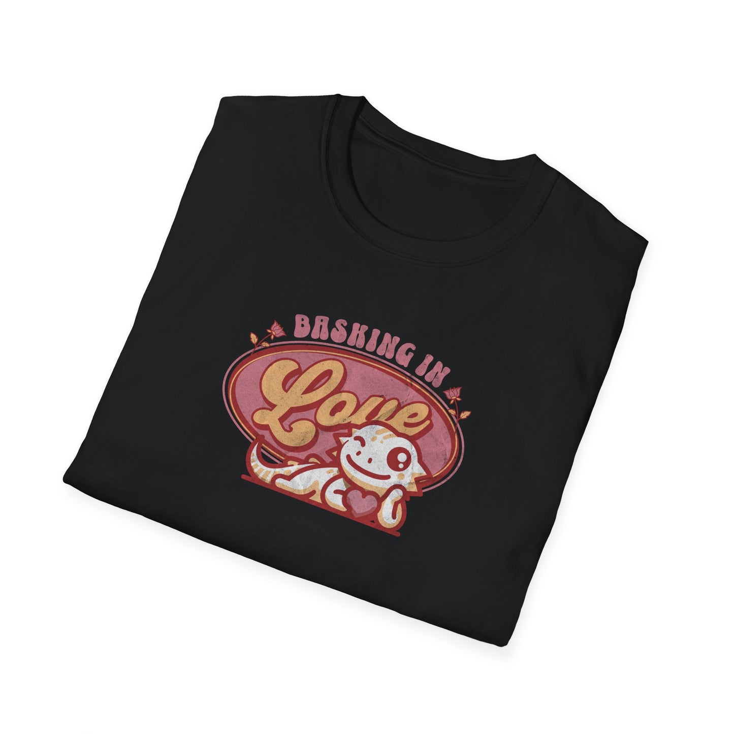 Bearded Dragon Valentine T-Shirt, Basking In Love Shirt, Beardie Lover Gift, Reptile Valentine Tee, Lizard Mom Dad Shirt