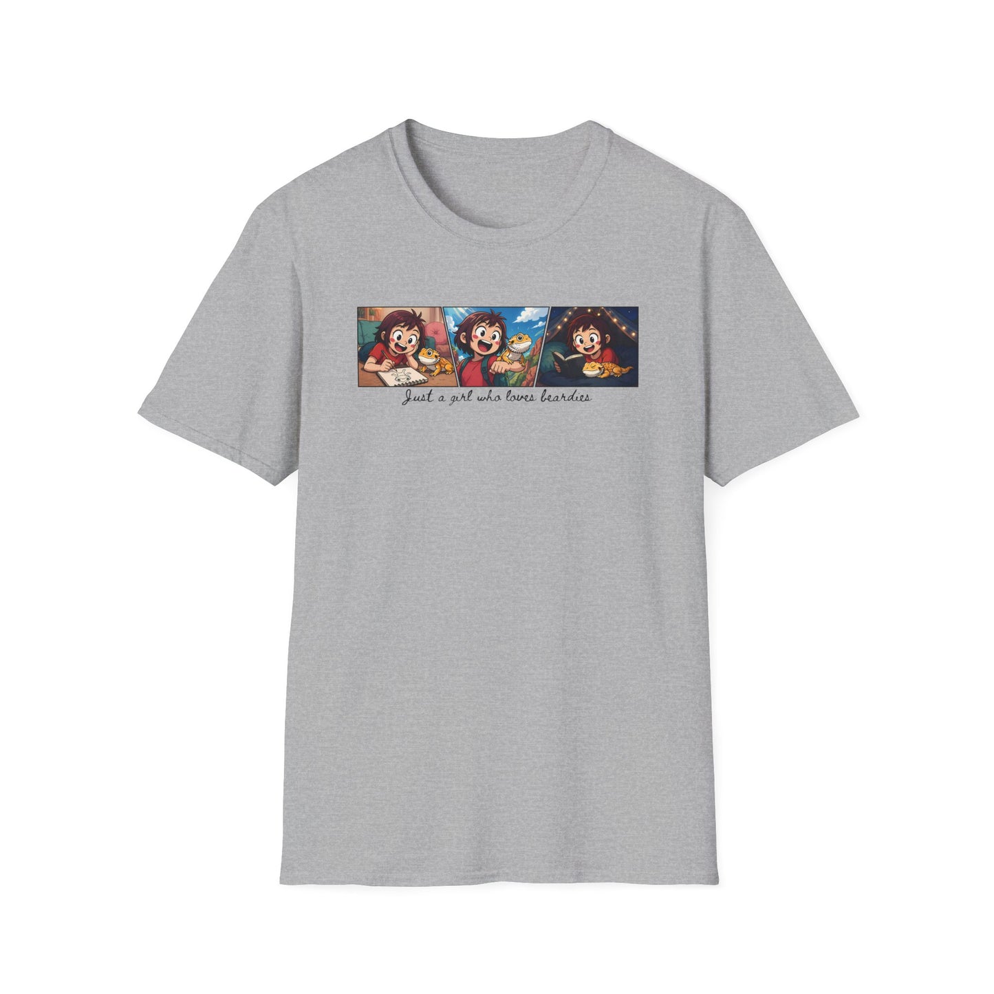 Bearded Dragon T-Shirt Just a Girl Who Loves Beardies, Cute Reptile Shirt, Bearded Dragon Lover Tee, Girl Reptile Shirt, Beardie Gift