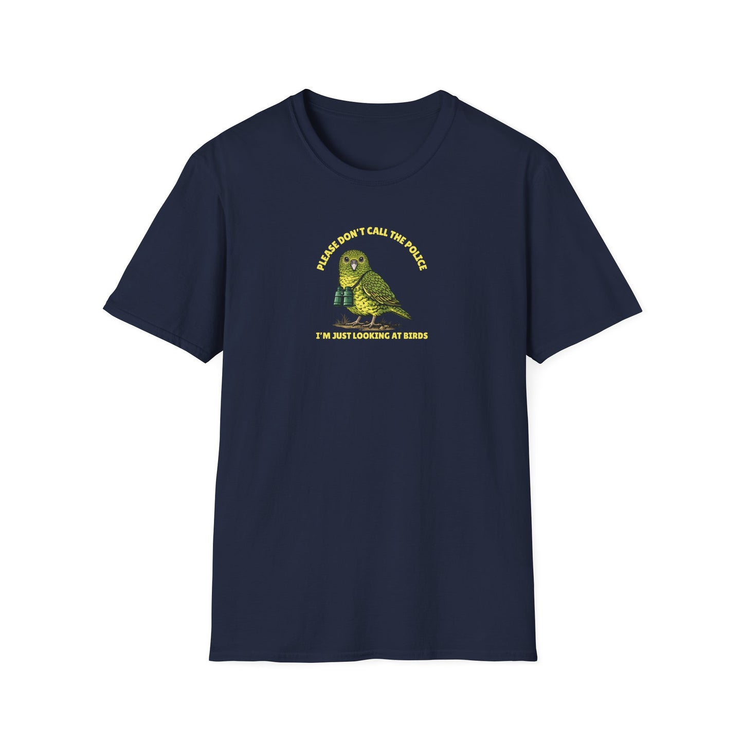 Night Parrot T-Shirt, Please Don’t Call The Police Shirt, Birdwatching Tee, Australian Bird Shirt, Bird Nerd Gift, Wildlife Graphic Tee