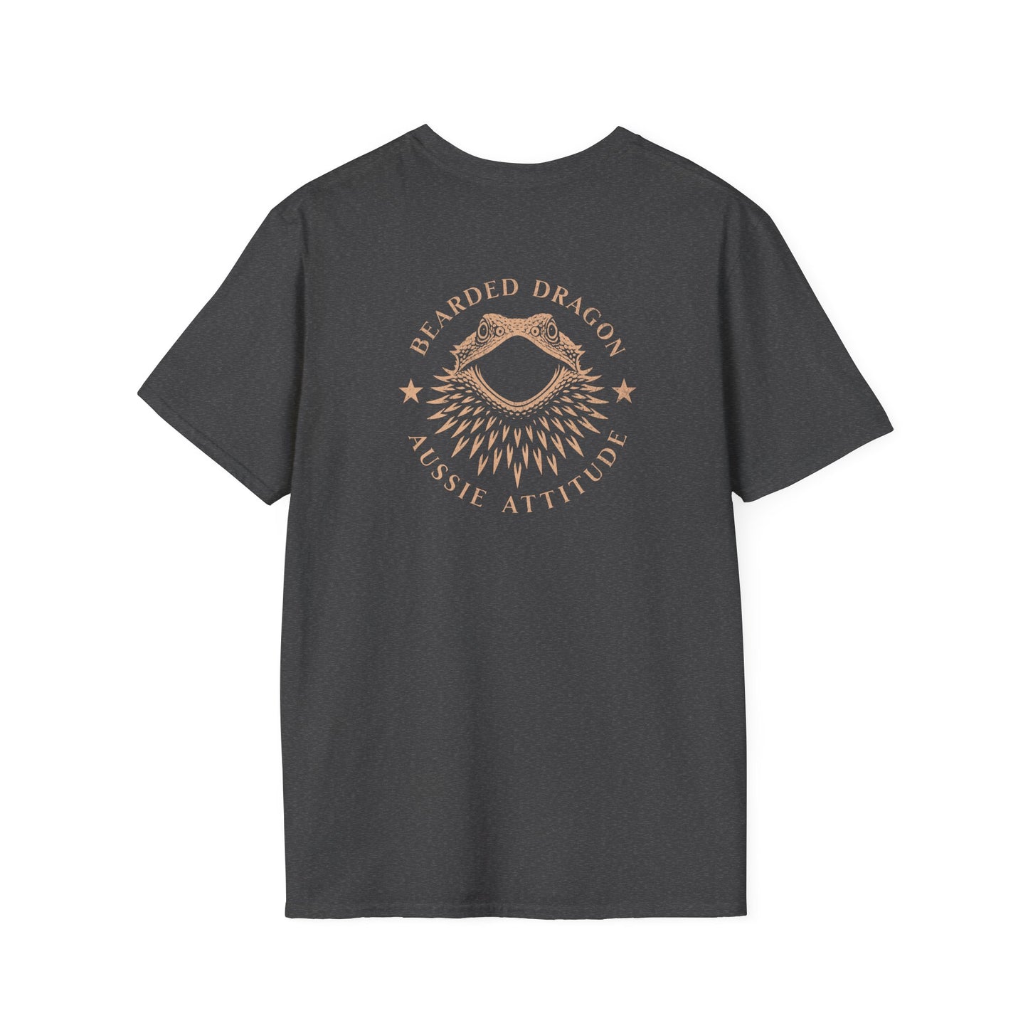 Bearded Dragon Aussie Attitude T-Shirt Double Sided, Funny Reptile Shirt Australia, Bearded Dragon Tee Front and Back Print, Herper Gift