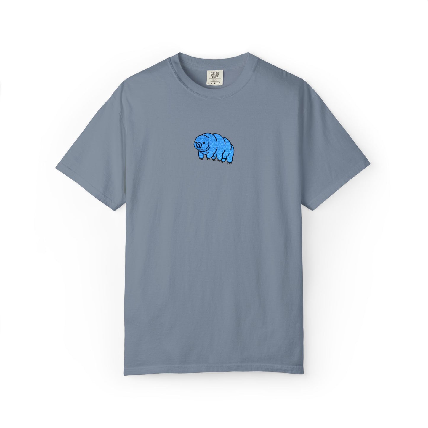Tardigrade Embroidered Comfort Colors T-Shirt, Cute Water Bear Shirt, Science Nerd Tee, Biology Gift, Microbiology Embroidered Shirt
