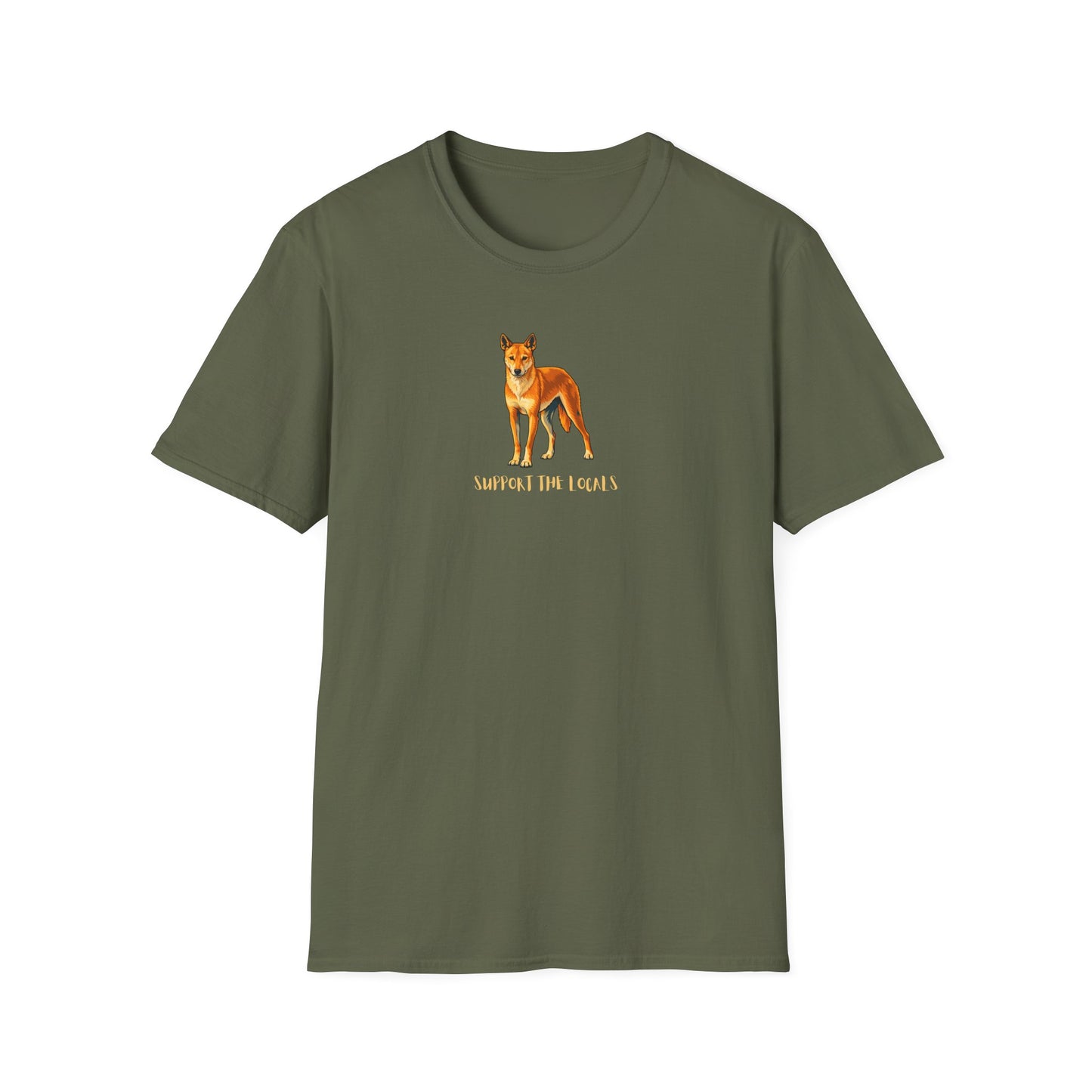 Dingo T-Shirt, Support The Locals Shirt, Australian Wildlife Tee, Dingo Lover Gift, Native Animal Shirt, Aussie Animal Graphic Tee