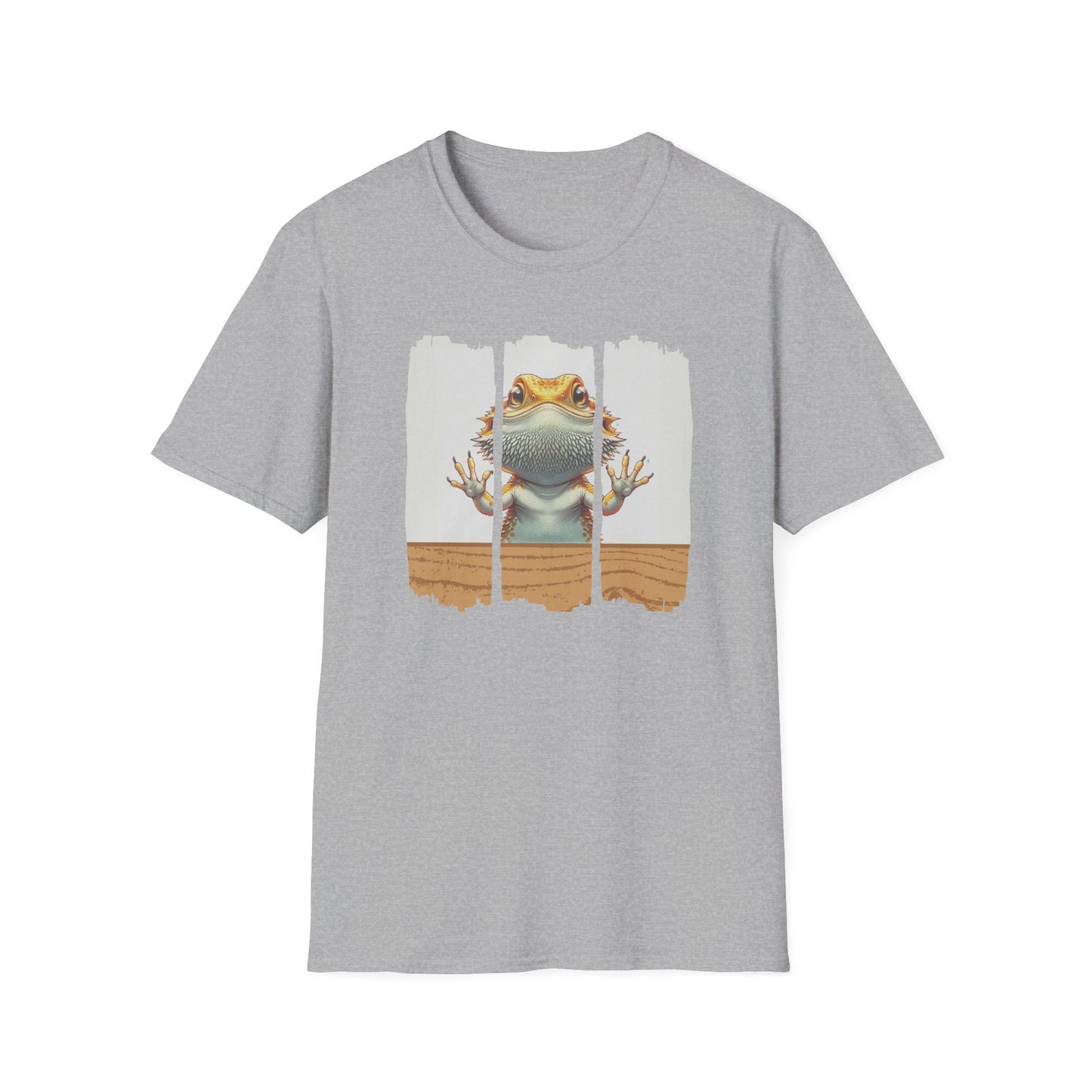 Bearded Dragon Glass Surfing T-Shirt, Beardie Lover Shirt, Reptile Keeper Tee, Lizard Mom Dad Gift, Herpetology Graphic Tee