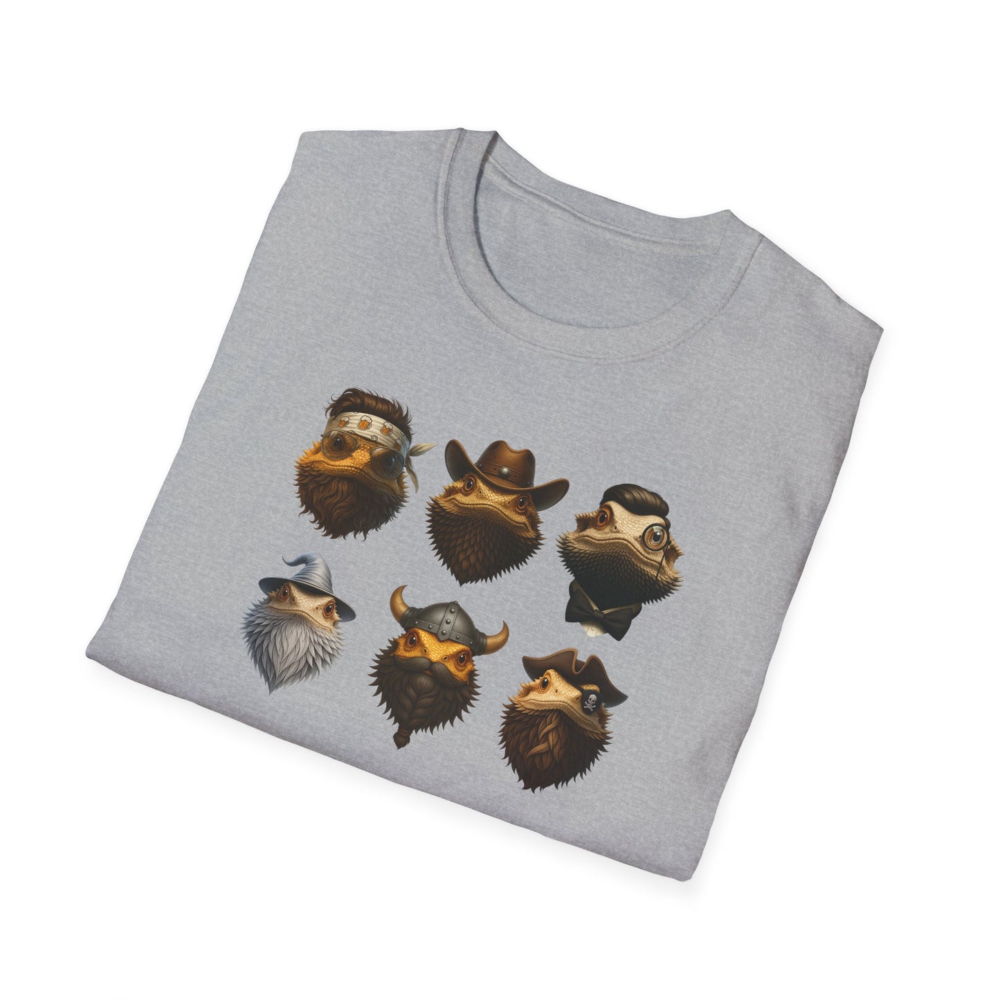 Bearded Dragon T-Shirt History’s Greatest Beards Funny Reptile Shirt, Viking Wizard Pirate Beard Tee, Aussie Lizard Gift
