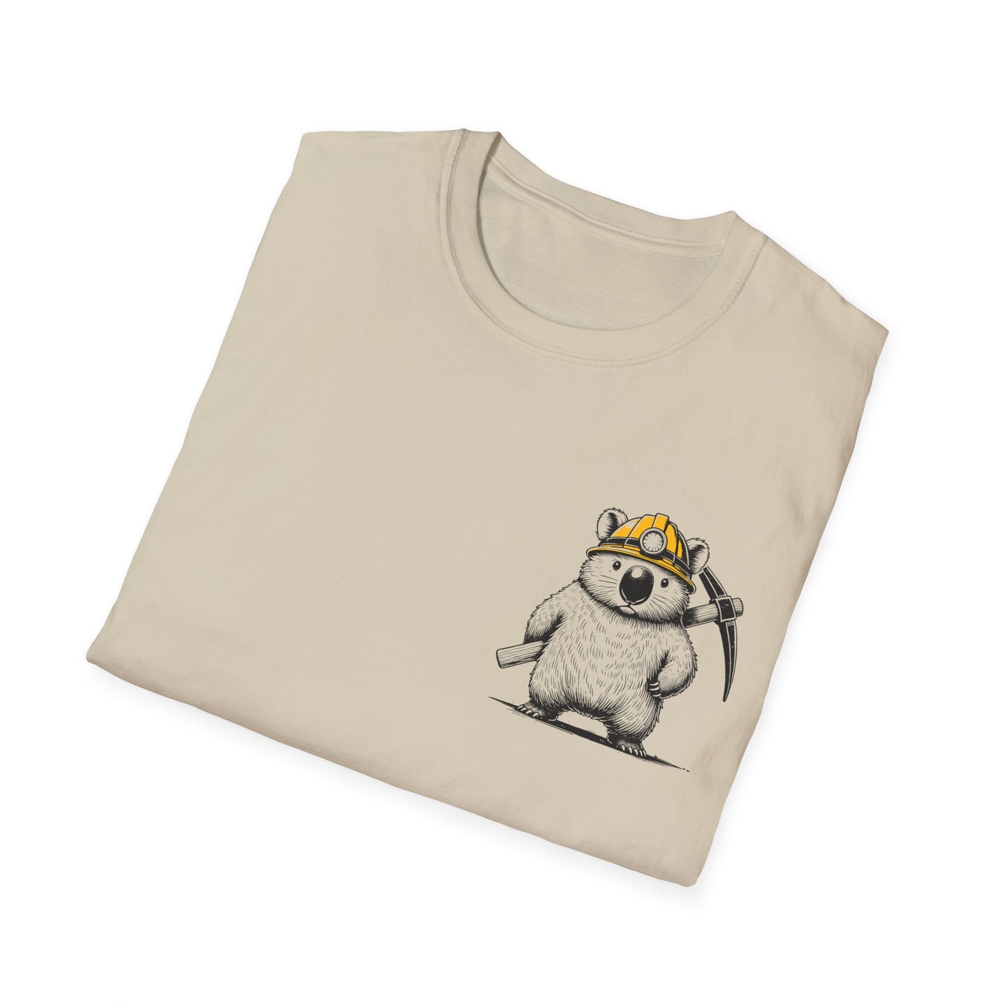 Miner Wombat T-Shirt – Australian Wildlife Funny Outback Worker Tee