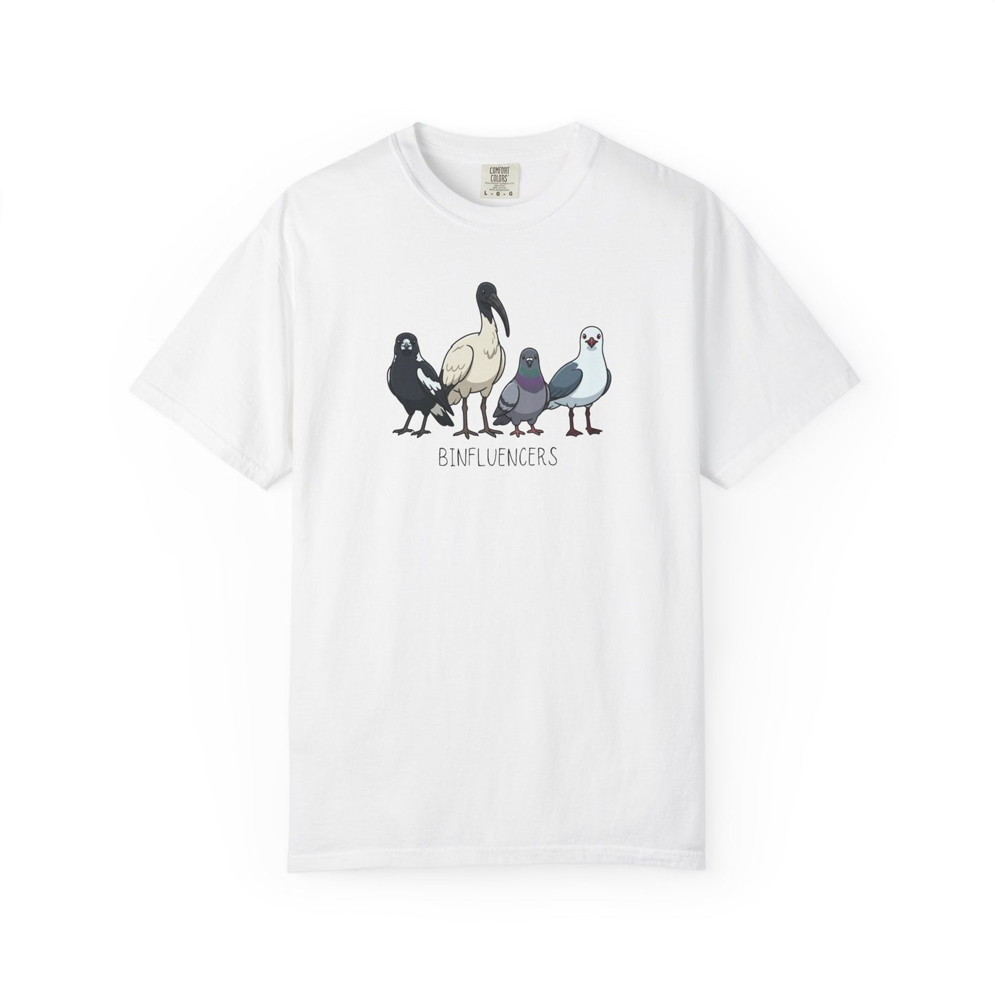 Binfluencers Bird Shirt, Australian Bird Tee, Comfort Colors Bin Chicken Shirt, Ibis Magpie Pigeon Seagull Graphic Tee, Bird Lover Gift