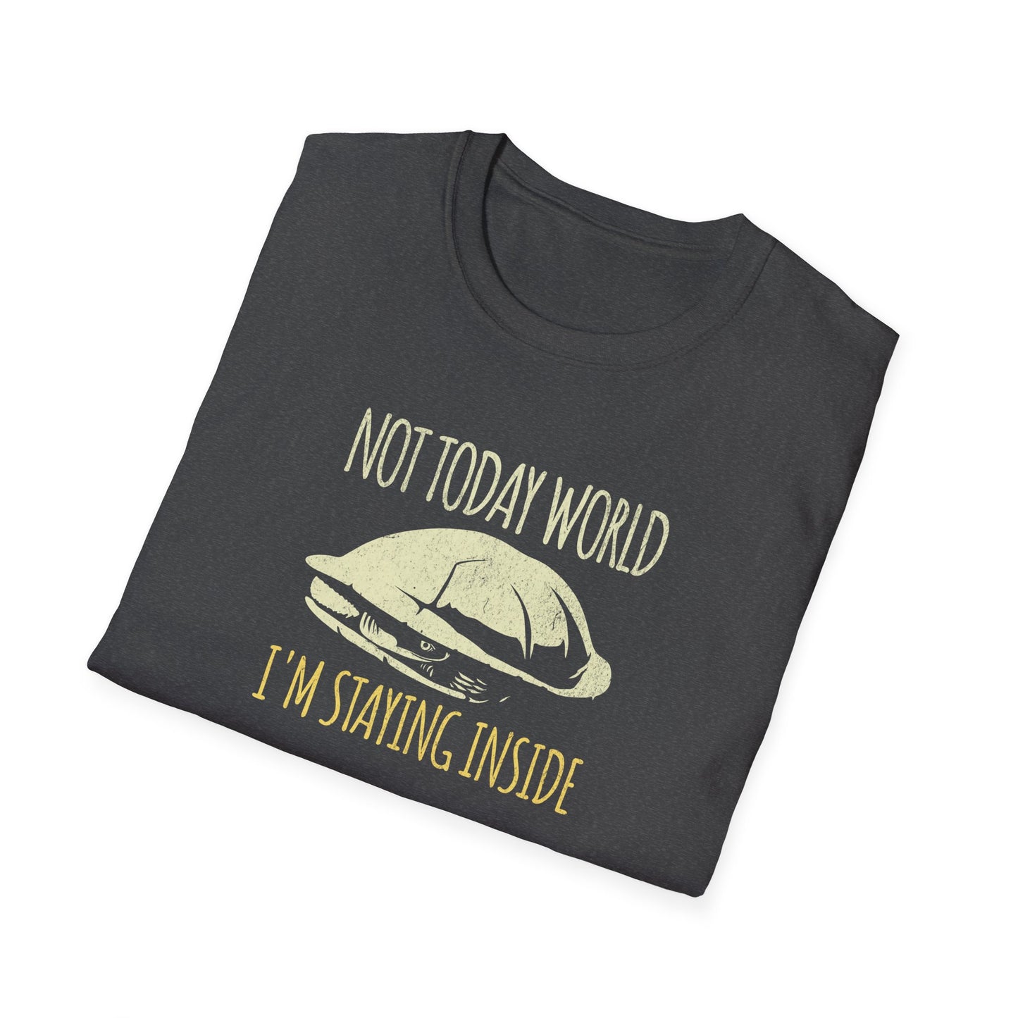 Funny Turtle T-Shirt, Not Today World I’m Staying Inside Shirt, Introvert Turtle Tee, Hermit Mood Shirt, Cute Turtle Lover Gift