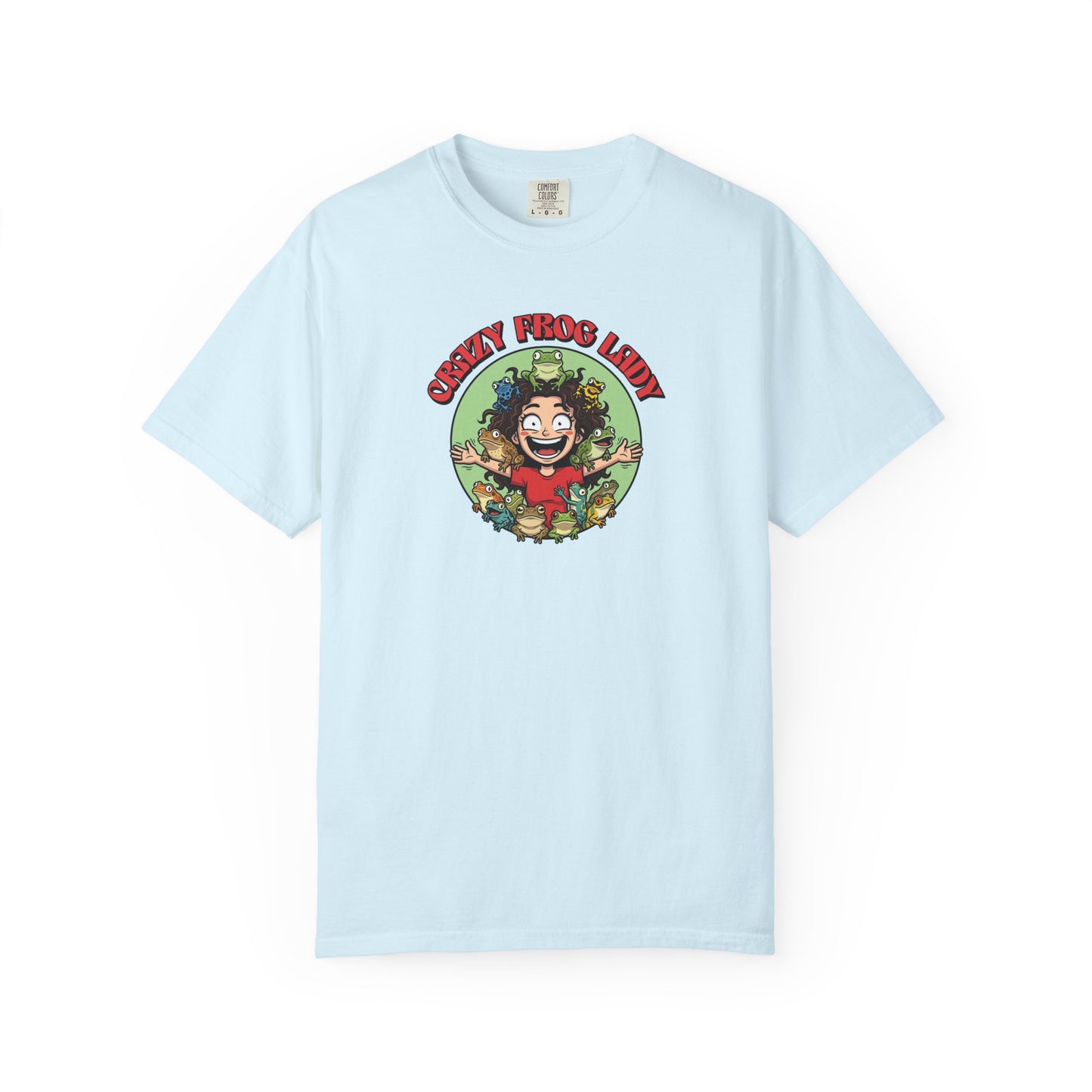 Crazy Frog Lady Shirt, Comfort Colors Frog Tee, Frog Lover Gift, Amphibian Mom T Shirt, Reptile Keeper Shirt, Funny Animal Graphic Tee