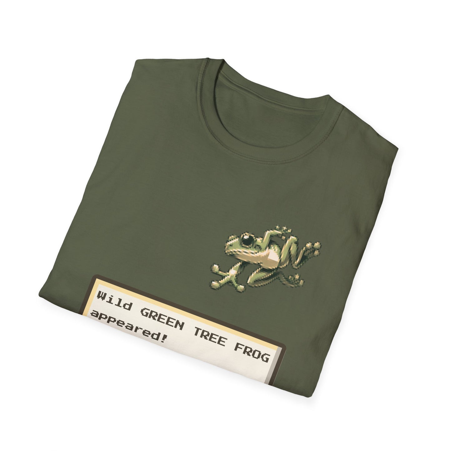 A Wild Green Tree Frog Appears T-Shirt – Funny Australian Amphibian Gamer Tee