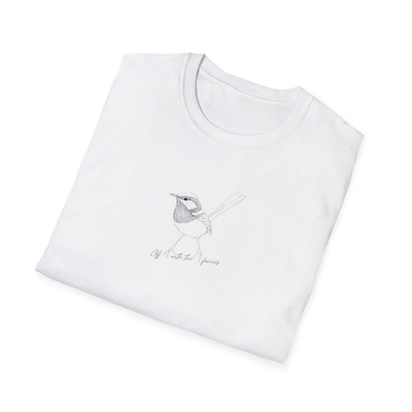 Superb Blue Fairy-wren T-Shirt | Off With the Fairies Aussie Bird Tee, Nature Gift