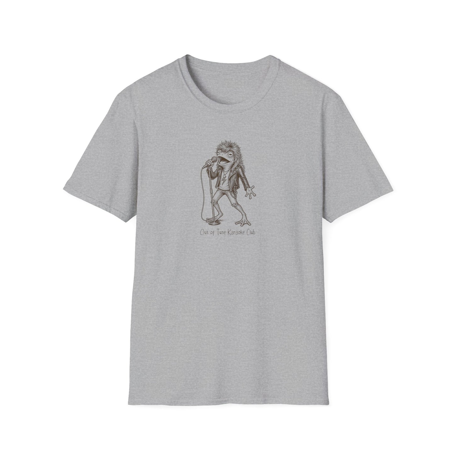 Out of Tune Karaoke Club T-Shirt, Funny Frog Shirt, Singing Frog Tee, Music Lover Shirt, Karaoke Shirt, Weird Animal Humor Tee