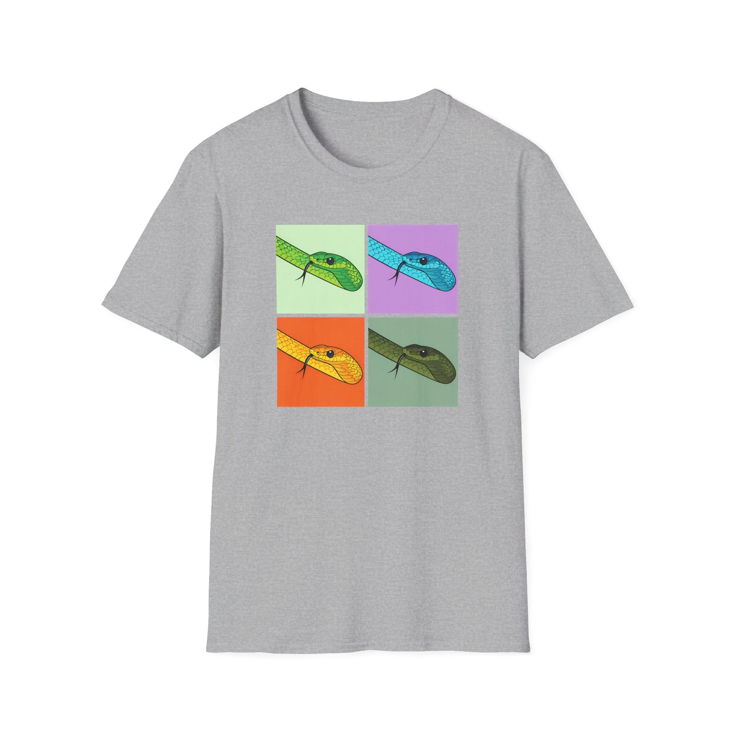 Common Tree Snake Pop Art T-Shirt, Australian Snake Shirt, Retro Snake Tee, Colourful Reptile Shirt, Herping Gift, Snake Lover Tee