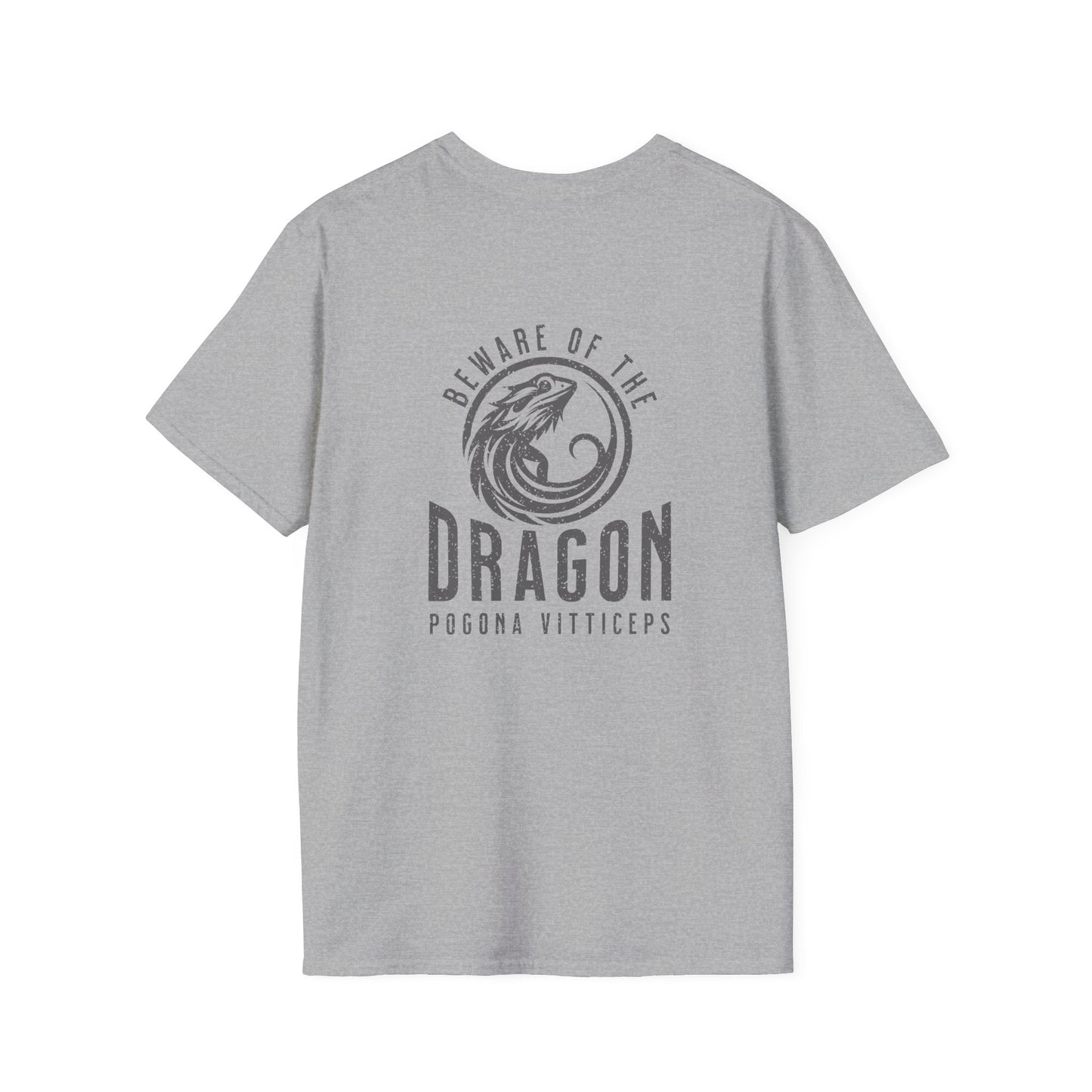 Beware Of The Dragon Front And Back T-Shirt, Bearded Dragon Shirt, Pogona Vitticeps Tee, Reptile Lover Gift, Lizard Dad Shirt