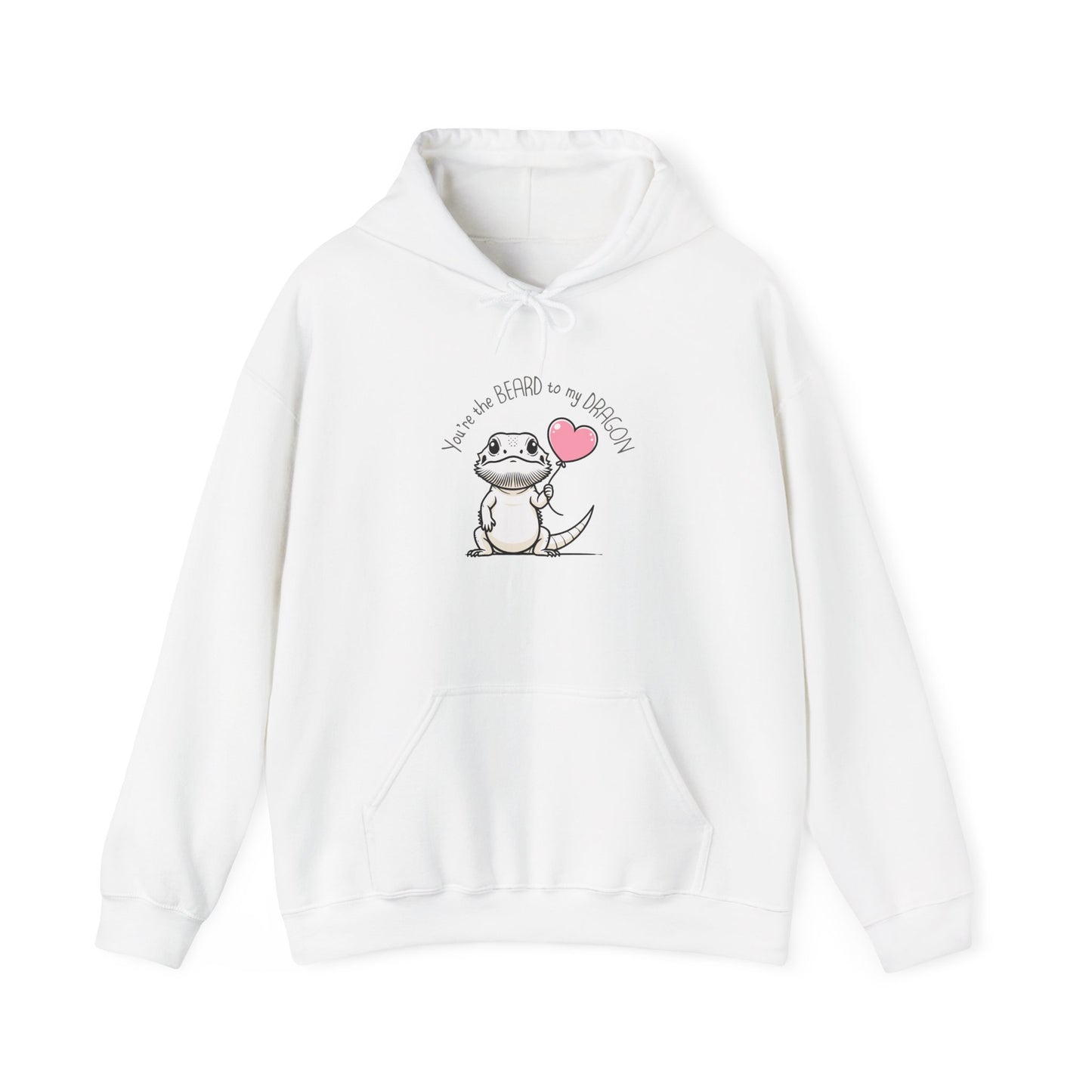 Bearded Dragon Valentine Hoodie, You’re the Beard to My Dragon Hoodie, Beardie Love Hoodie, Reptile Lover Gift, Cute Lizard Valentine Sweatshirt