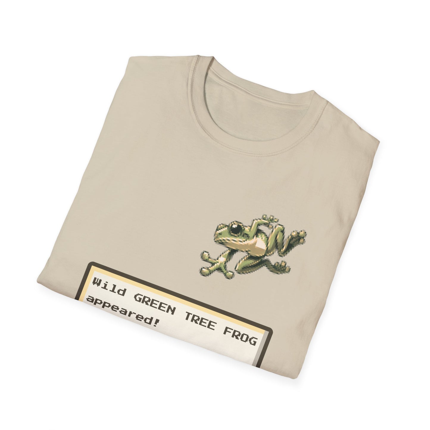 A Wild Green Tree Frog Appears T-Shirt – Funny Australian Amphibian Gamer Tee