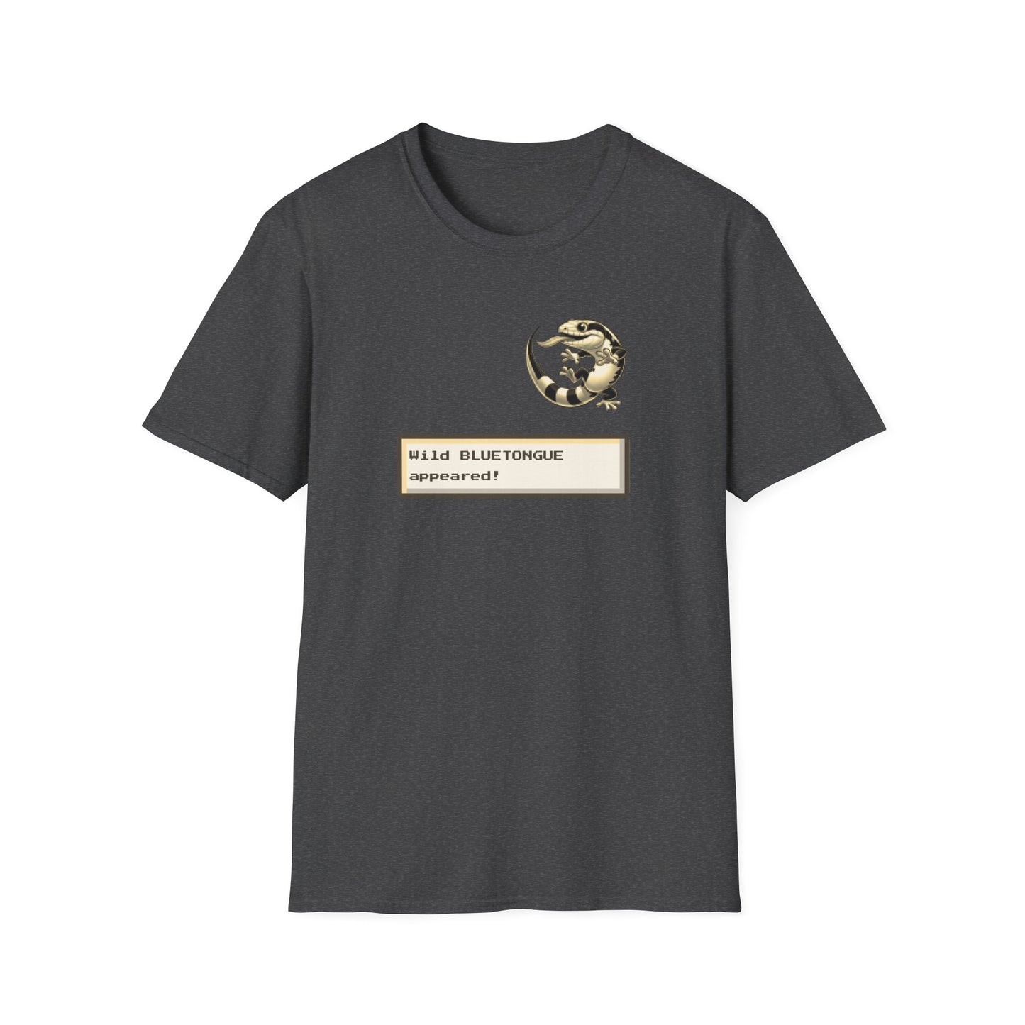 Blue Tongue Skink Gaming T-Shirt, Retro RPG Lizard Tee, Wild Bluetongue Appeared Shirt, Tiliqua Skink Gamer Tee, Reptile Lover Gift