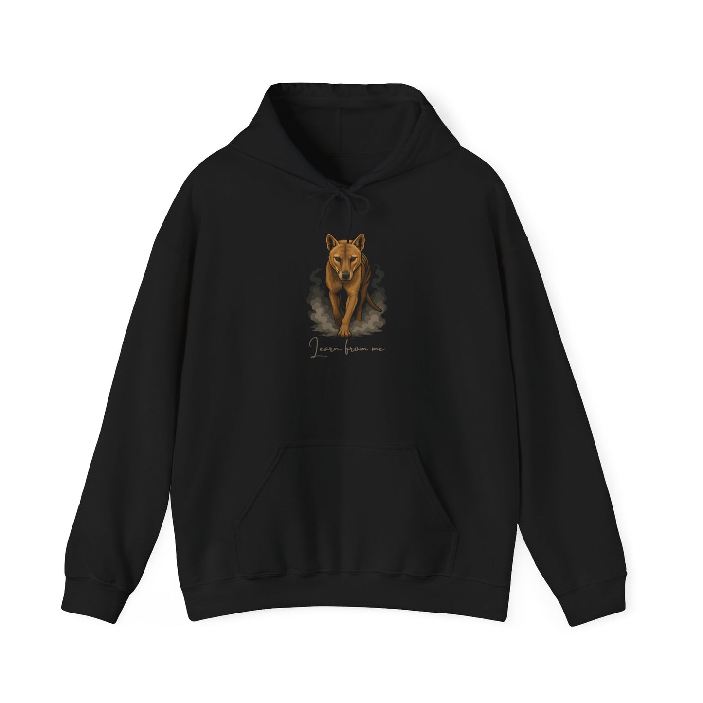 Thylacine Learn From Me Hoodie, Tasmanian Tiger Hoodie, Extinction Awareness Hoodie, Australian Wildlife Hoodie, Conservation Sweatshirt, Aussie Animal Hoodie
