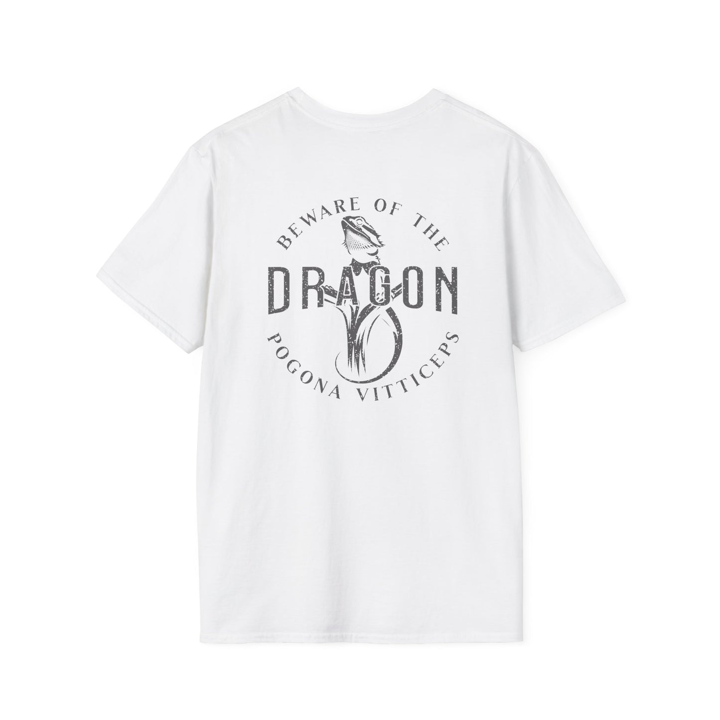Bearded Dragon T-Shirt Front and Back Print, Beware of the Dragon Shirt, Pogona Vitticeps Tee, Reptile Lover Gift, Herpetology Shirt