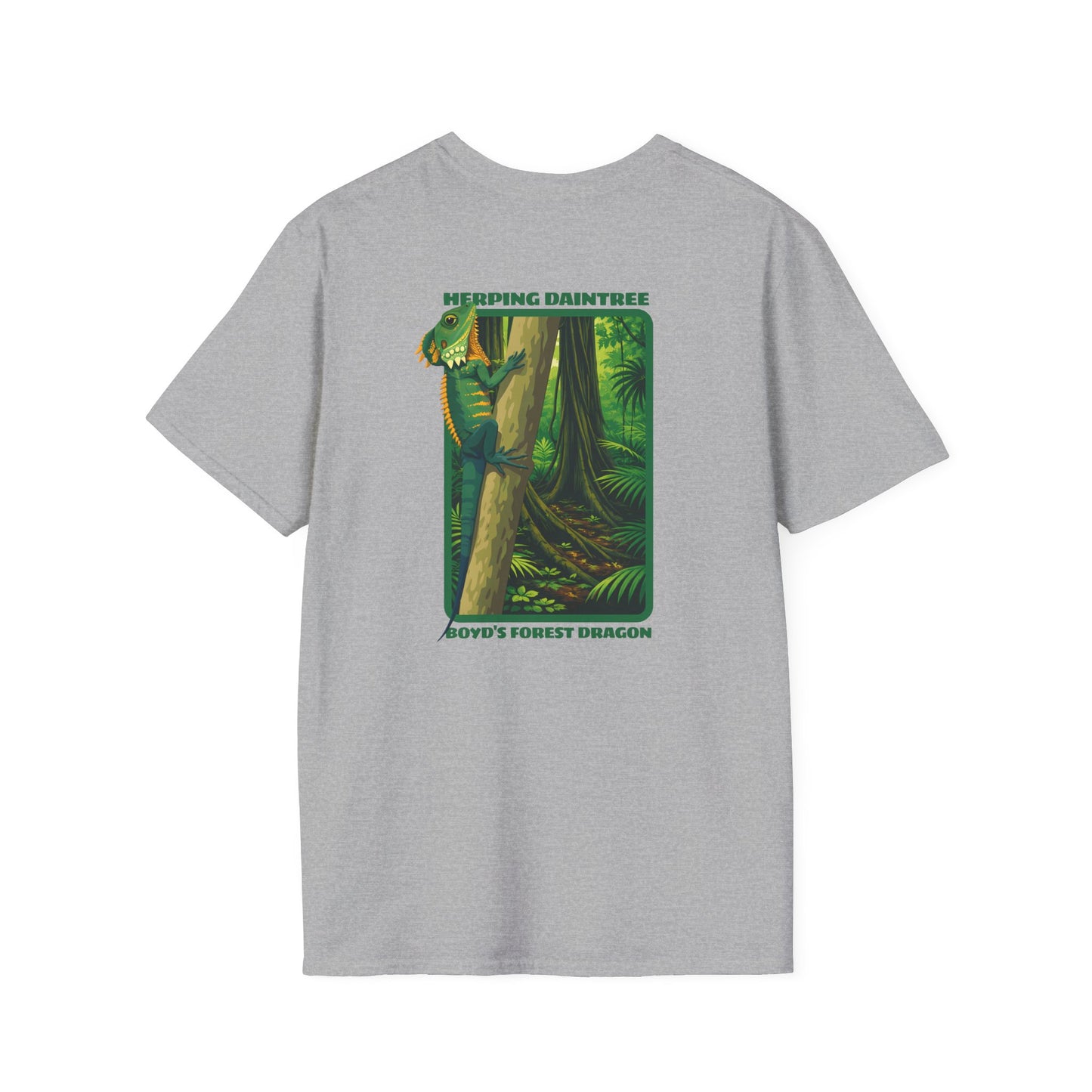 Boyd’s Forest Dragon T-Shirt, Herping Daintree Shirt, Australian Reptile Tee, Rainforest Wildlife Shirt, Lizard Lover Gift, Back Print Tee