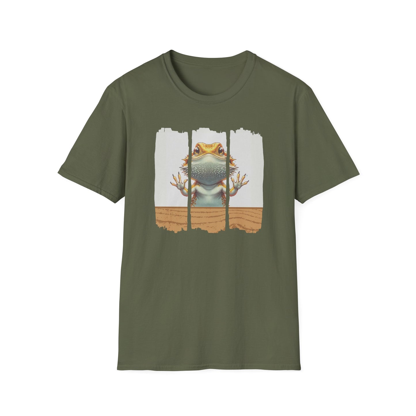 Bearded Dragon Glass Surfing T-Shirt, Beardie Lover Shirt, Reptile Keeper Tee, Lizard Mom Dad Gift, Herpetology Graphic Tee