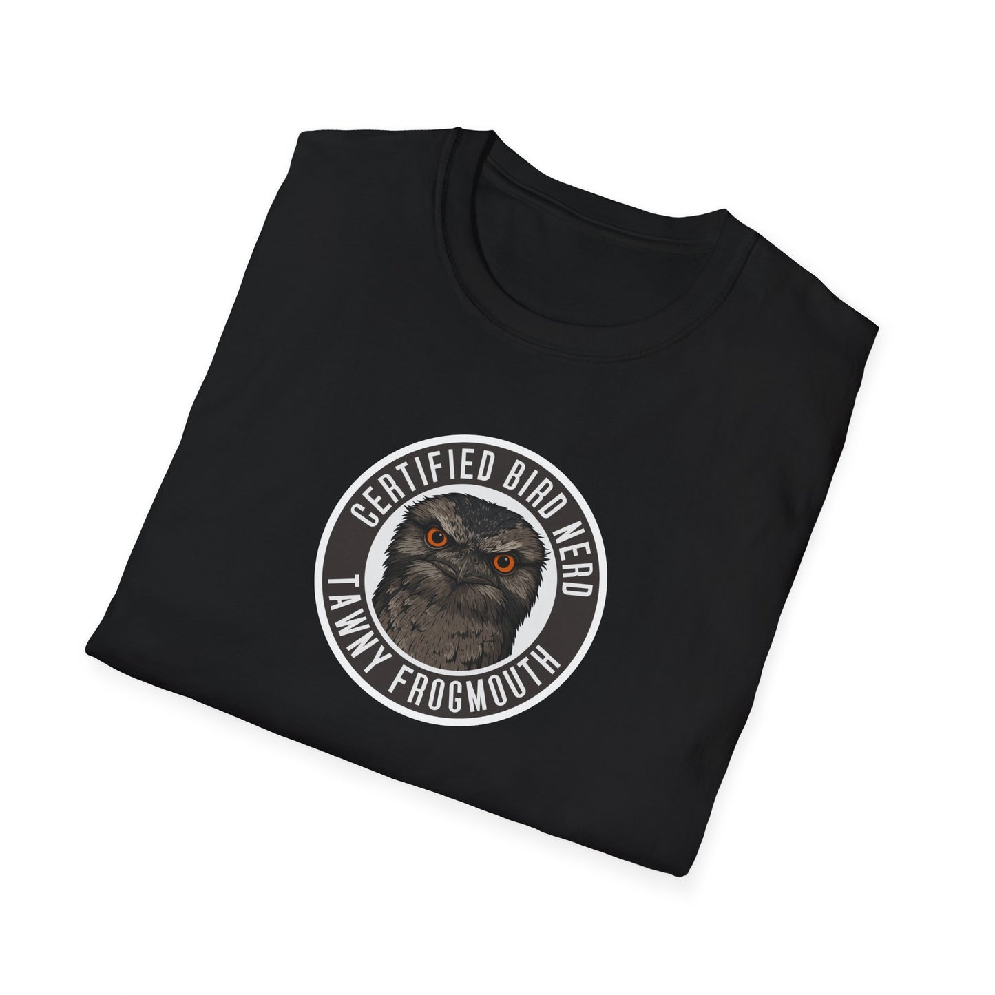 Tawny Frogmouth T-Shirt, Certified Bird Nerd Shirt, Australian Bird Tee, Birdwatching Gift, Wildlife Lover Tee, Native Bird Shirt