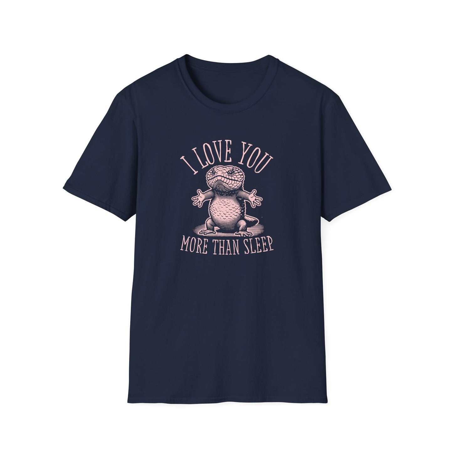 Shingleback Lizard T-Shirt I Love You More Than Sleep, Funny Skink Shirt, Blue Tongue Lizard Tee, Tiliqua Rugosa Gift, Reptile Lover Shirt