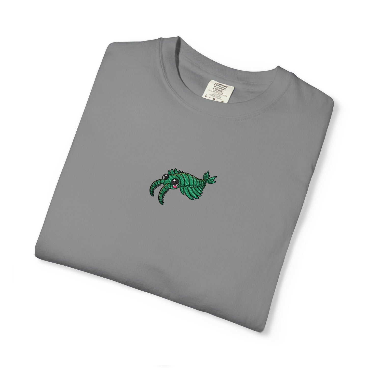 Anomalocaris Embroidered Comfort Colors T-Shirt, Cambrian Explosion Shirt, Prehistoric Ocean Creature Tee, Paleontology Gift, Fossil Shirt