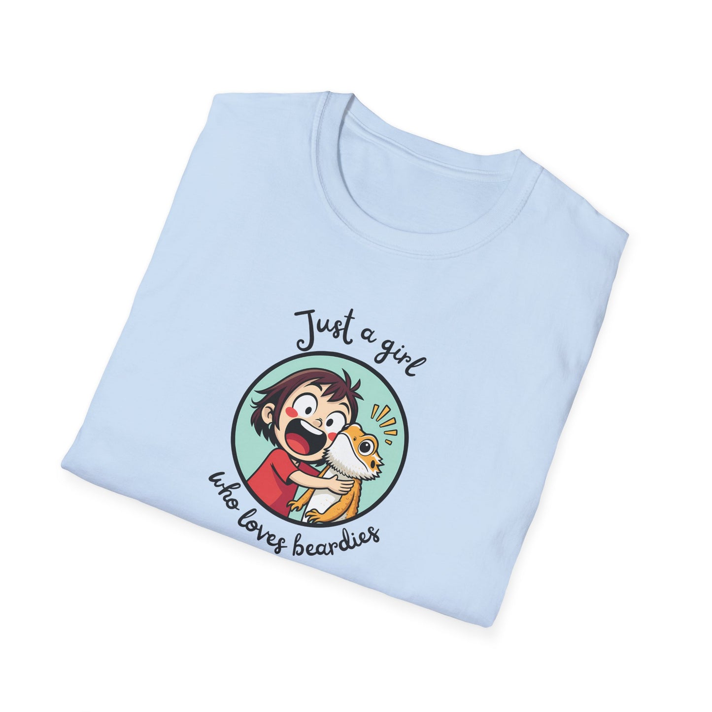 Just A Girl Who Loves Beardies T-Shirt, Bearded Dragon Shirt, Reptile Lover Tee, Beardie Mom Shirt, Cute Lizard T-Shirt, Reptile Keeper Gift, Australian Lizard Tee