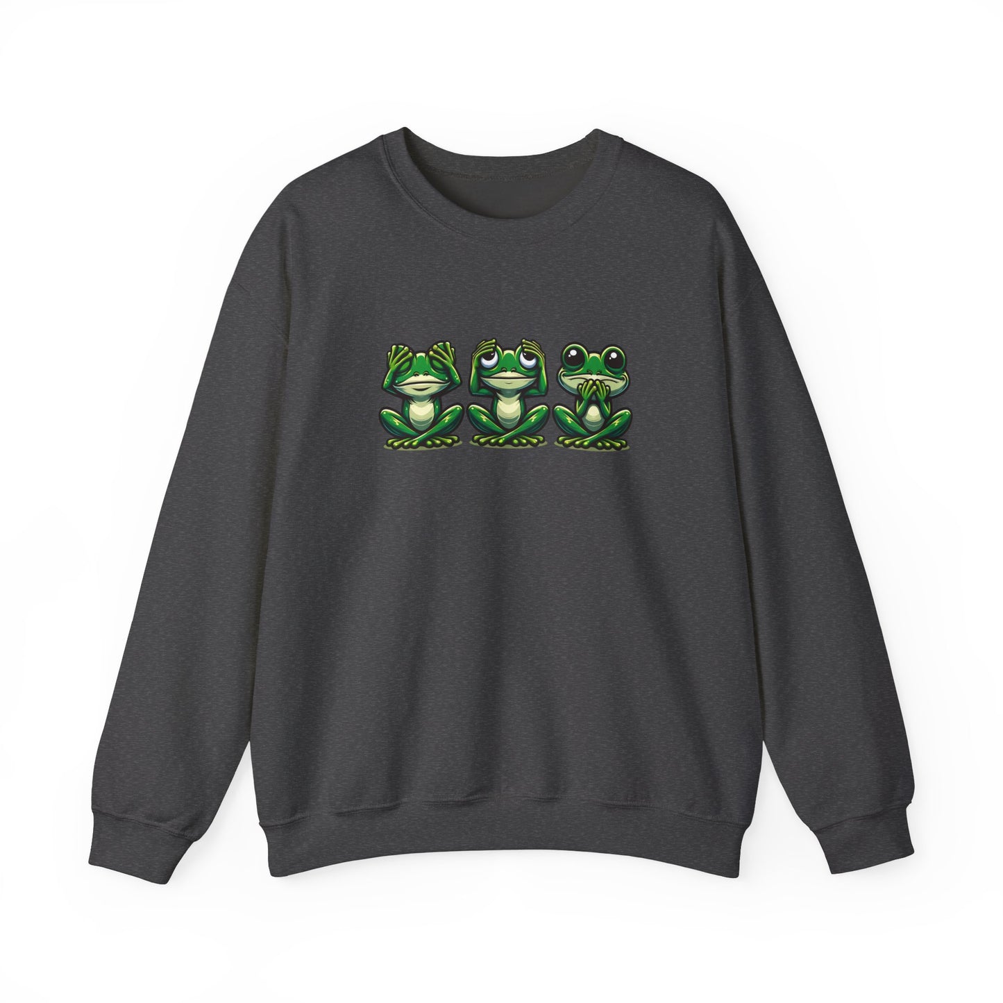 Frog Unisex Crewneck Sweatshirt | See No Evil, Hear No Evil, Speak No Evil