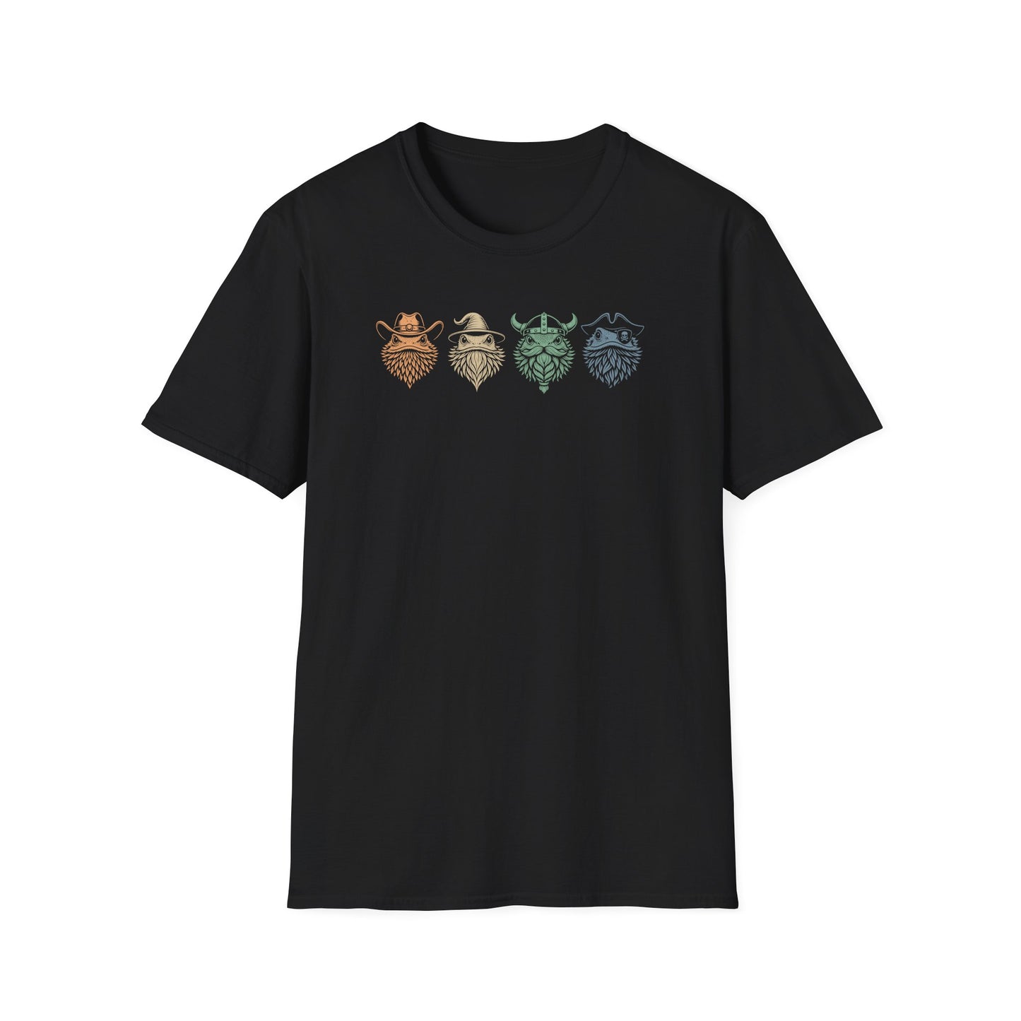 Whimsical Bearded Dragon T-Shirt Funny Reptile Shirt, Bearded Dragon Heads Tee, Cute Lizard Graphic, Herpetology Gift