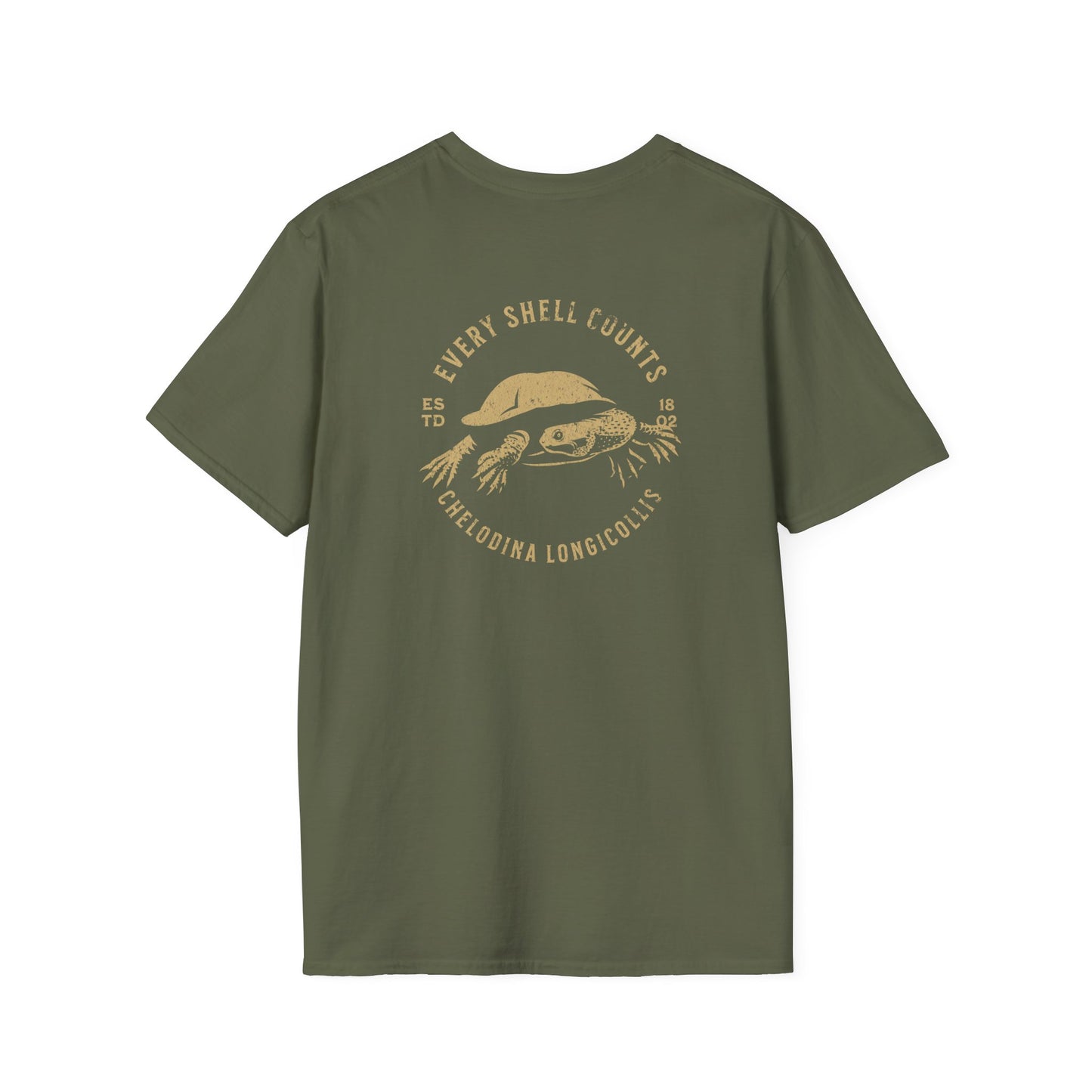 Long Neck Turtle T-Shirt, Every Shell Counts Shirt, Australian Turtle Tee, Chelodina Longicollis Shirt, Wildlife Conservation T-Shirt