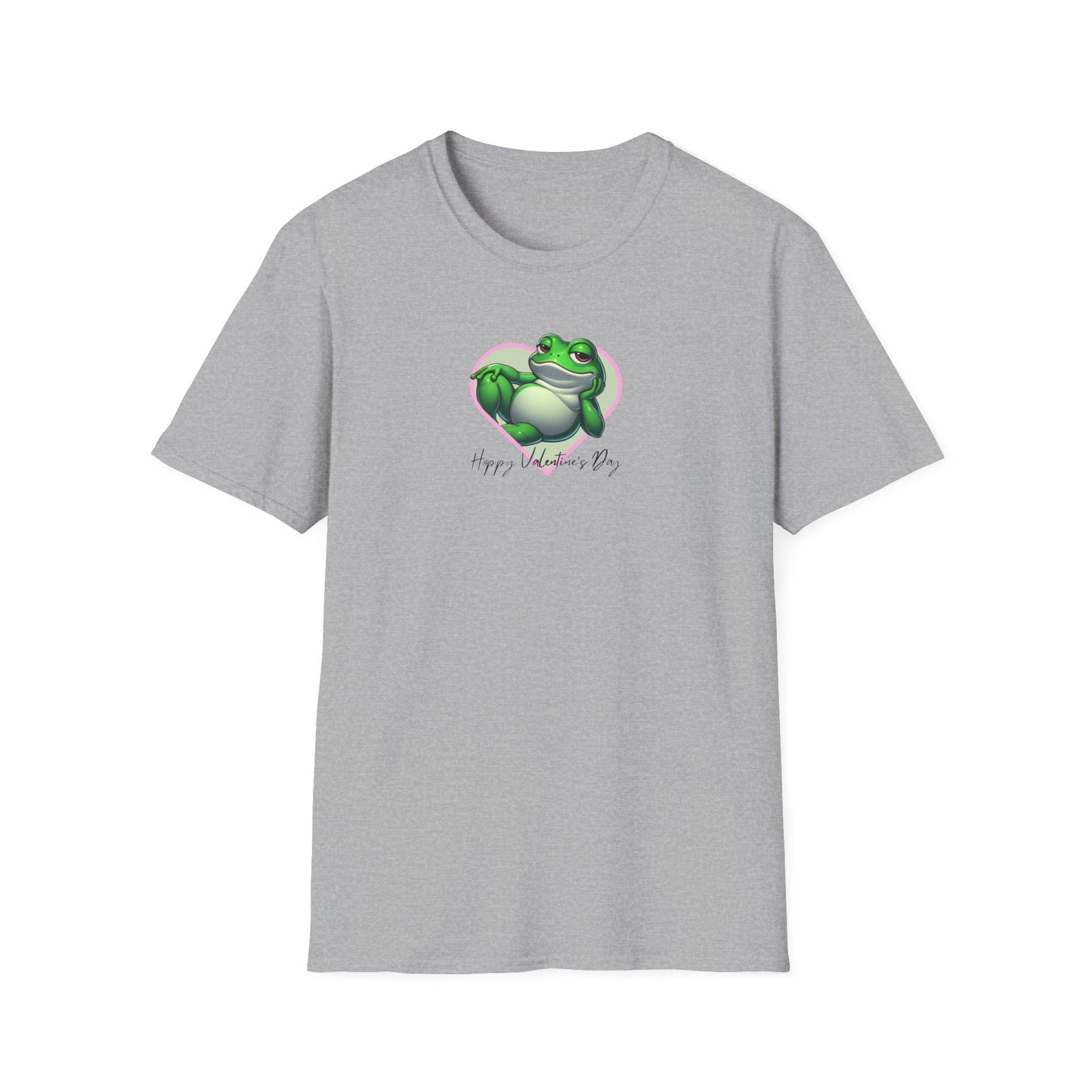 Frog Valentine T-Shirt, Happy Valentine’s Day Frog Shirt, Frog Lover Gift, Amphibian Heart Tee, Cute Animal Valentine Shirt